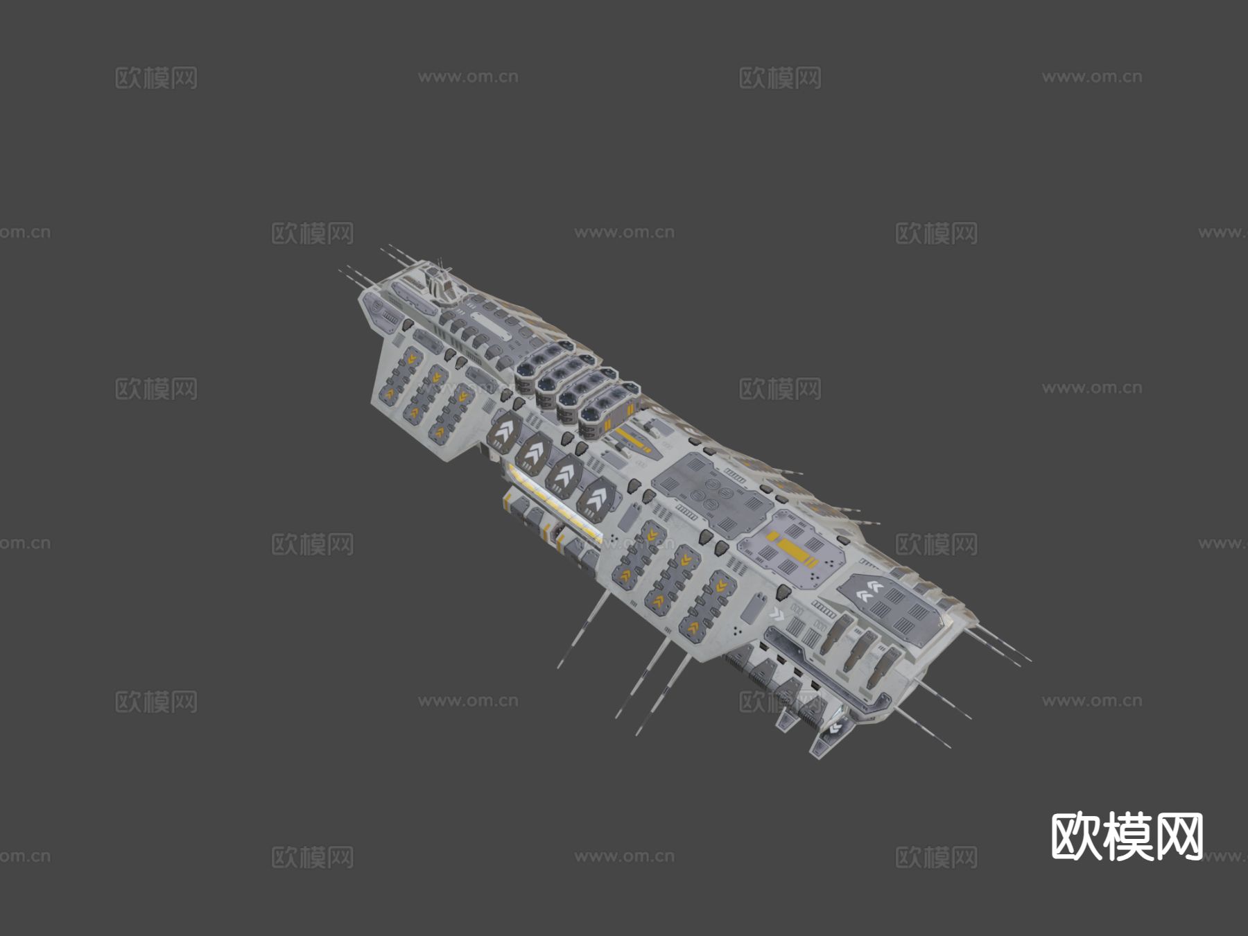 科幻飞船3d模型