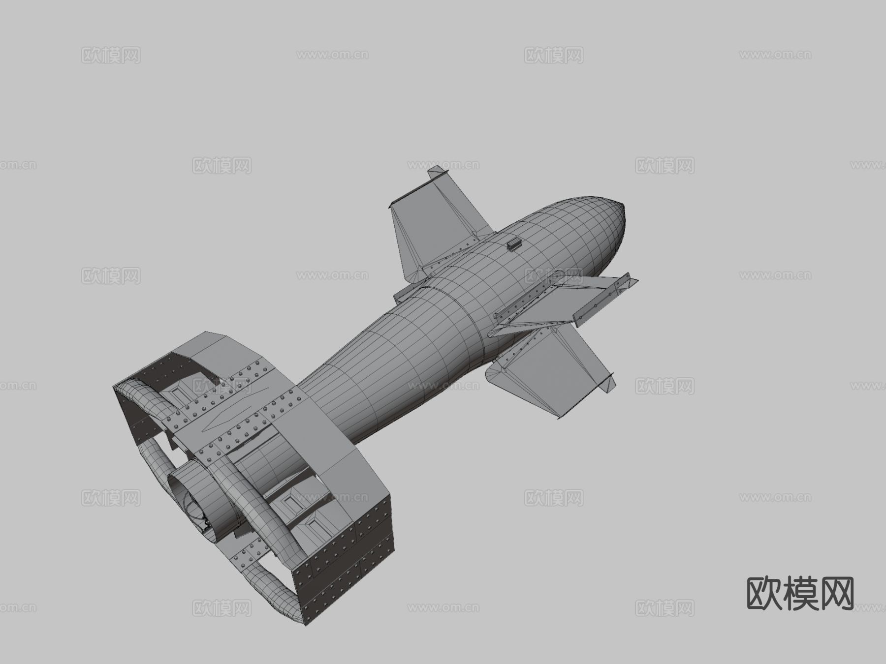 Fritz X制导炸弹3d模型