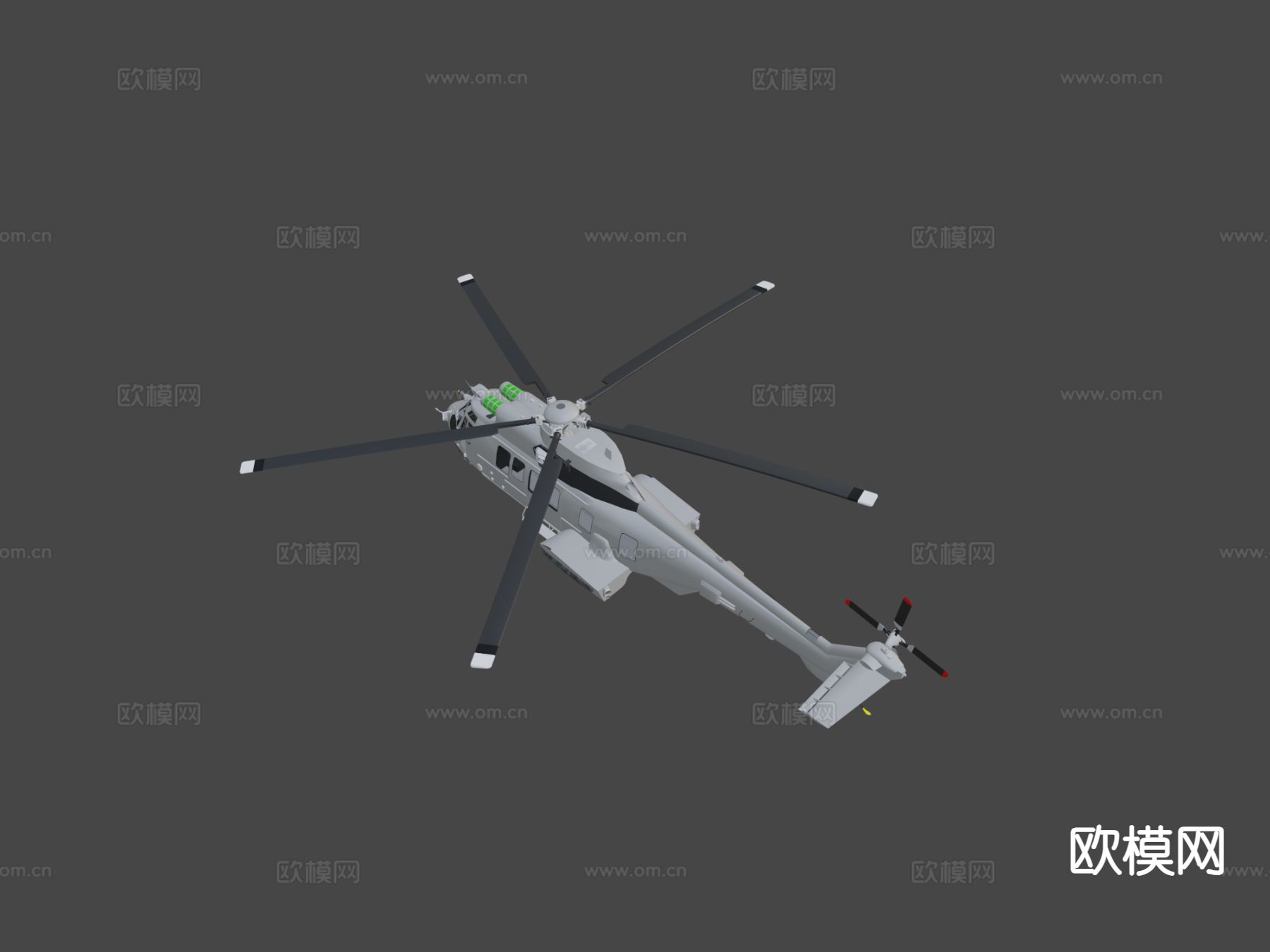 军用飞机 直升机 侦察机3d模型