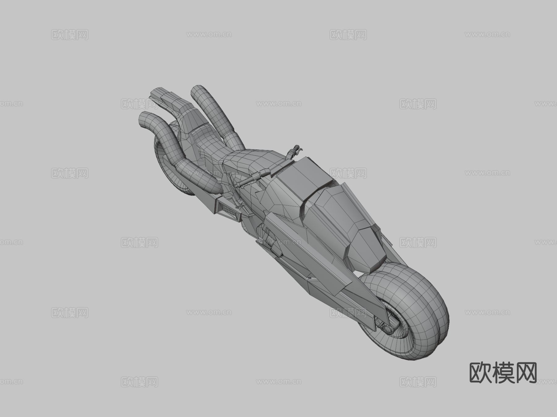 军用摩托车3d模型