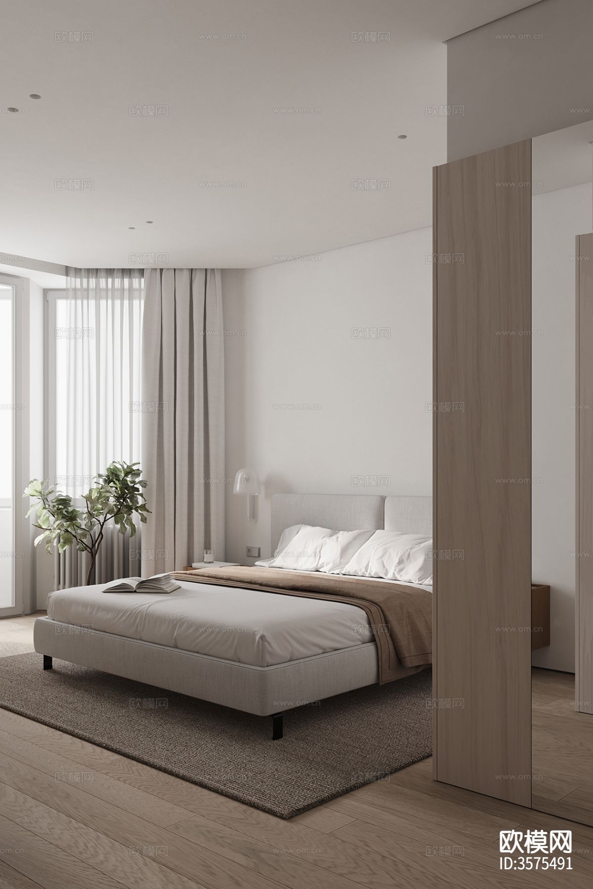 现代极简客餐厅装修效果图下载（渲染图13）