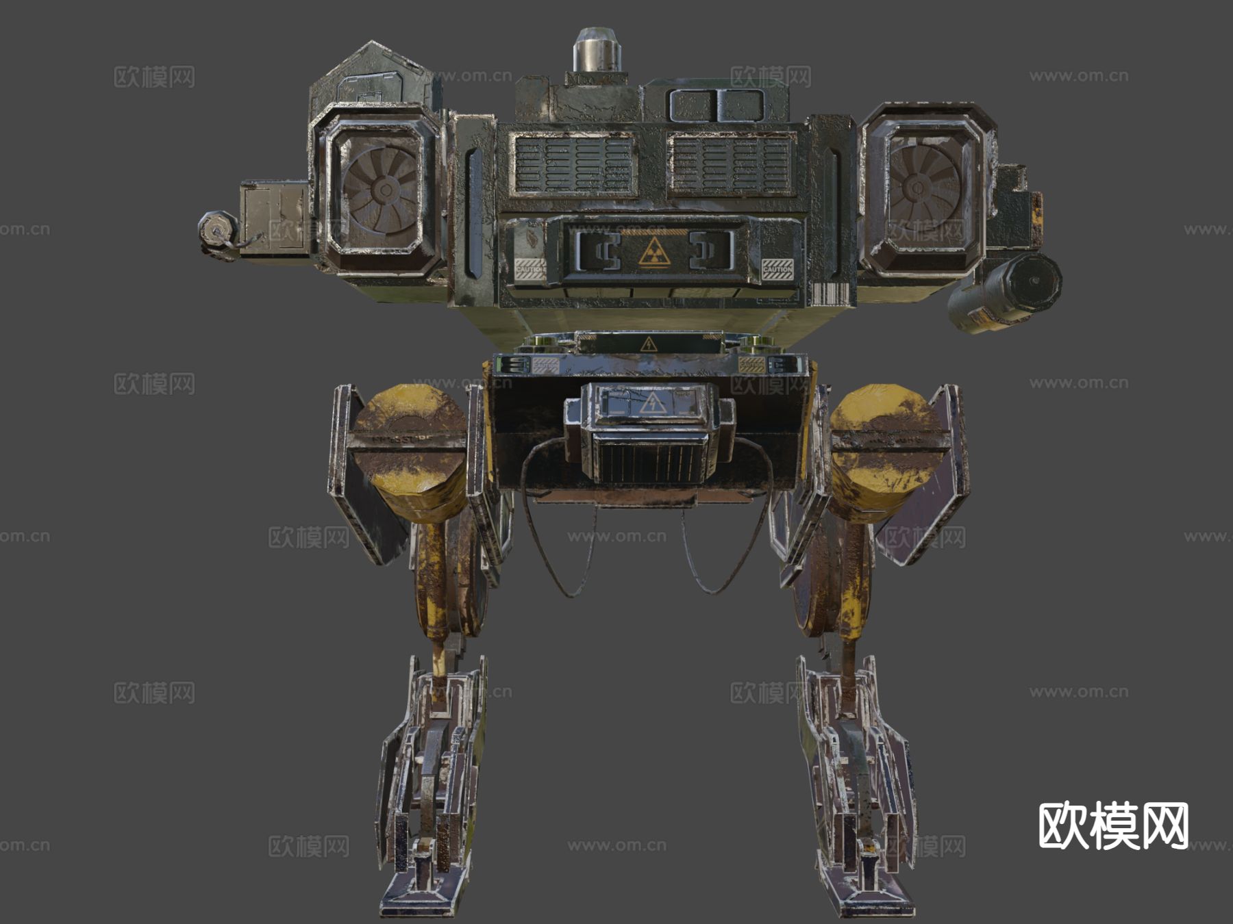 动画机甲 侦察机甲 游戏道具3d模型下载（渲染图4）