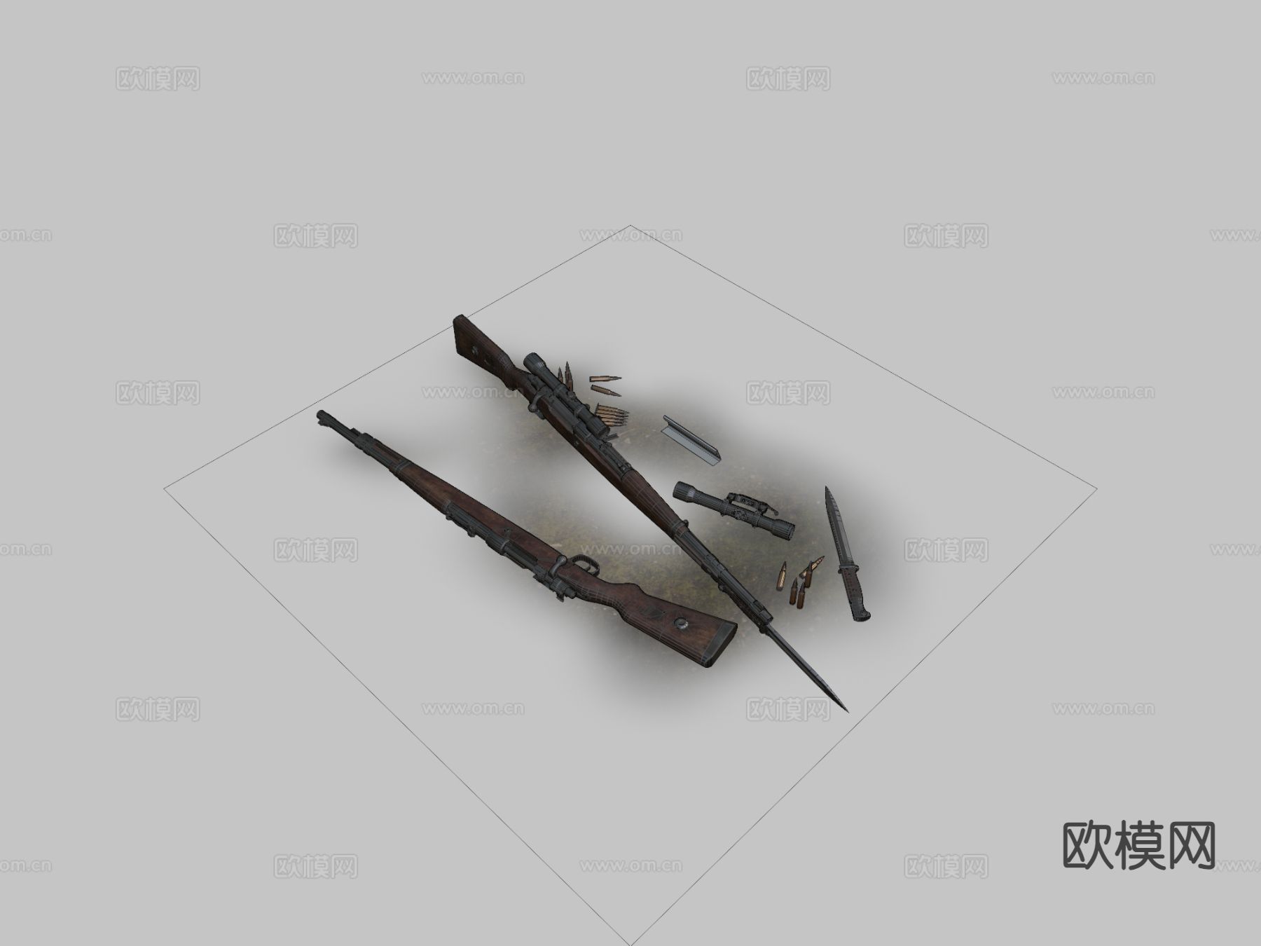 Kar 98 k步枪3d模型