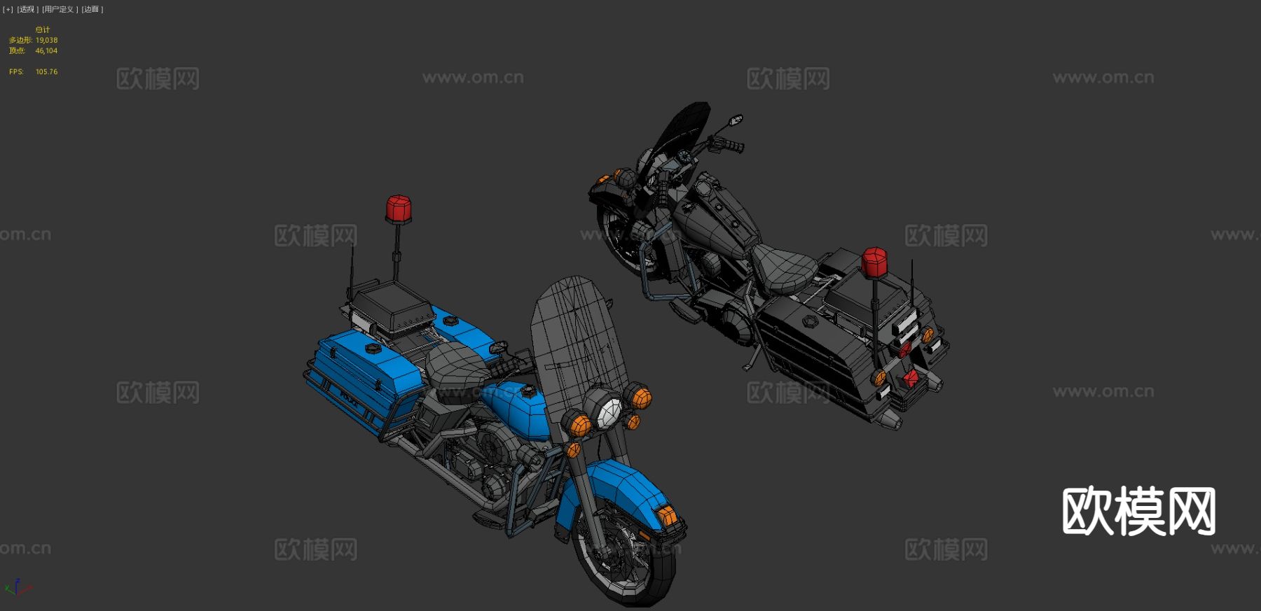 摩托车 机车3d模型