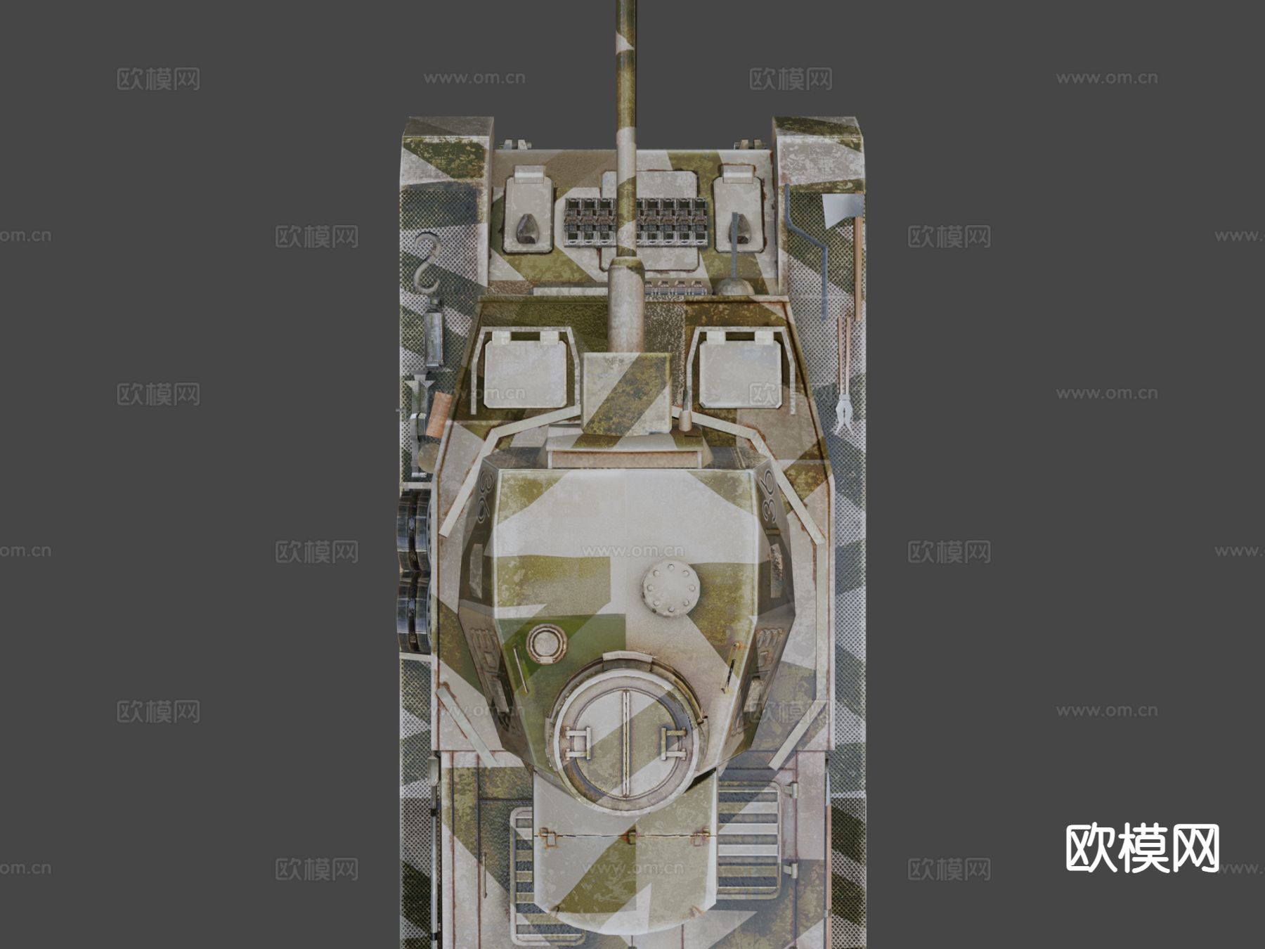 二战Panzer4坦克3d模型