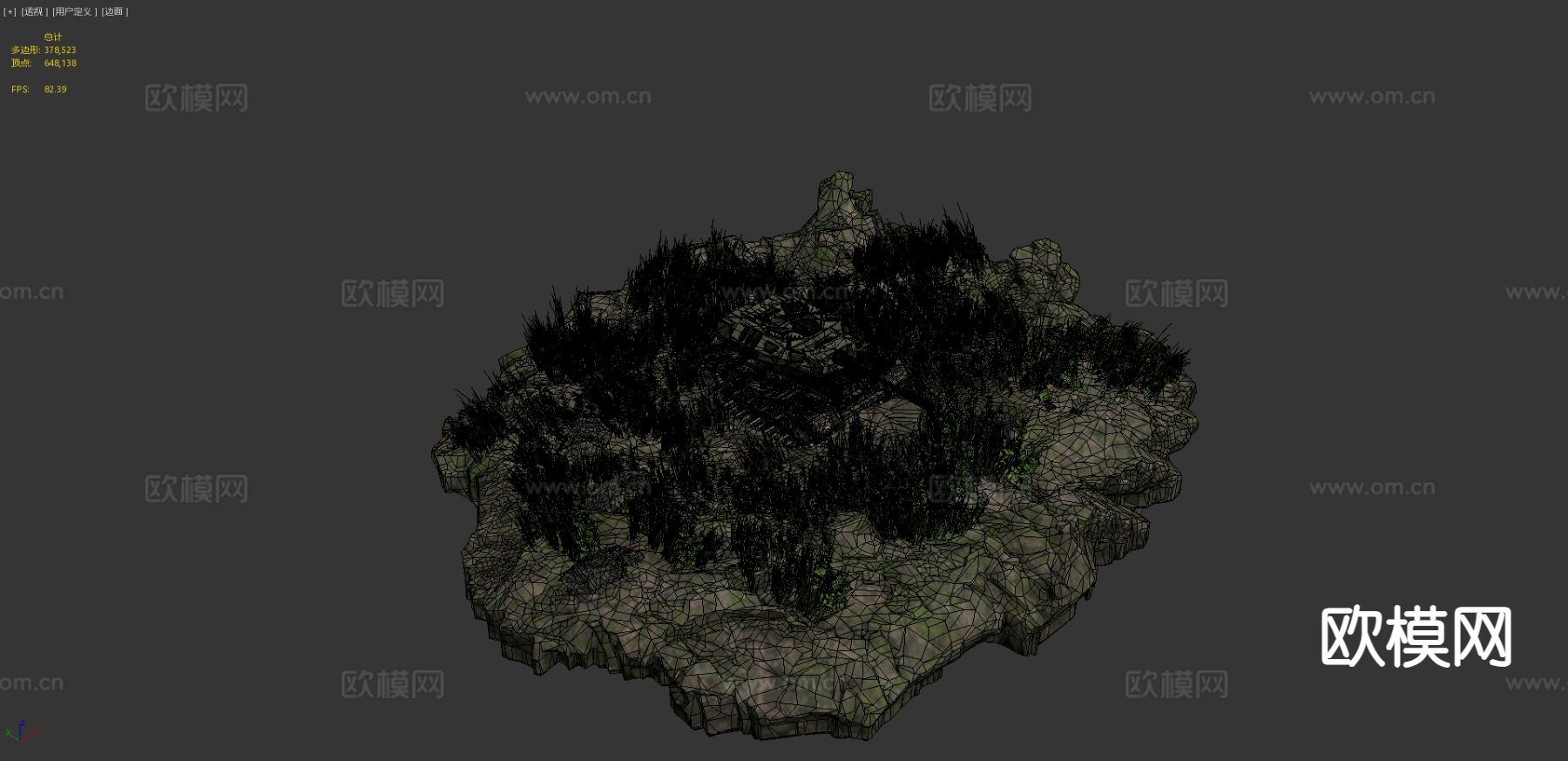 雕刻坦克场景3d模型