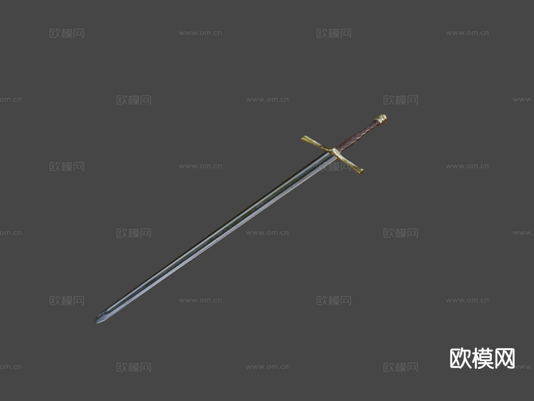 中世纪剑 长剑 刀剑 游戏道具3d模型