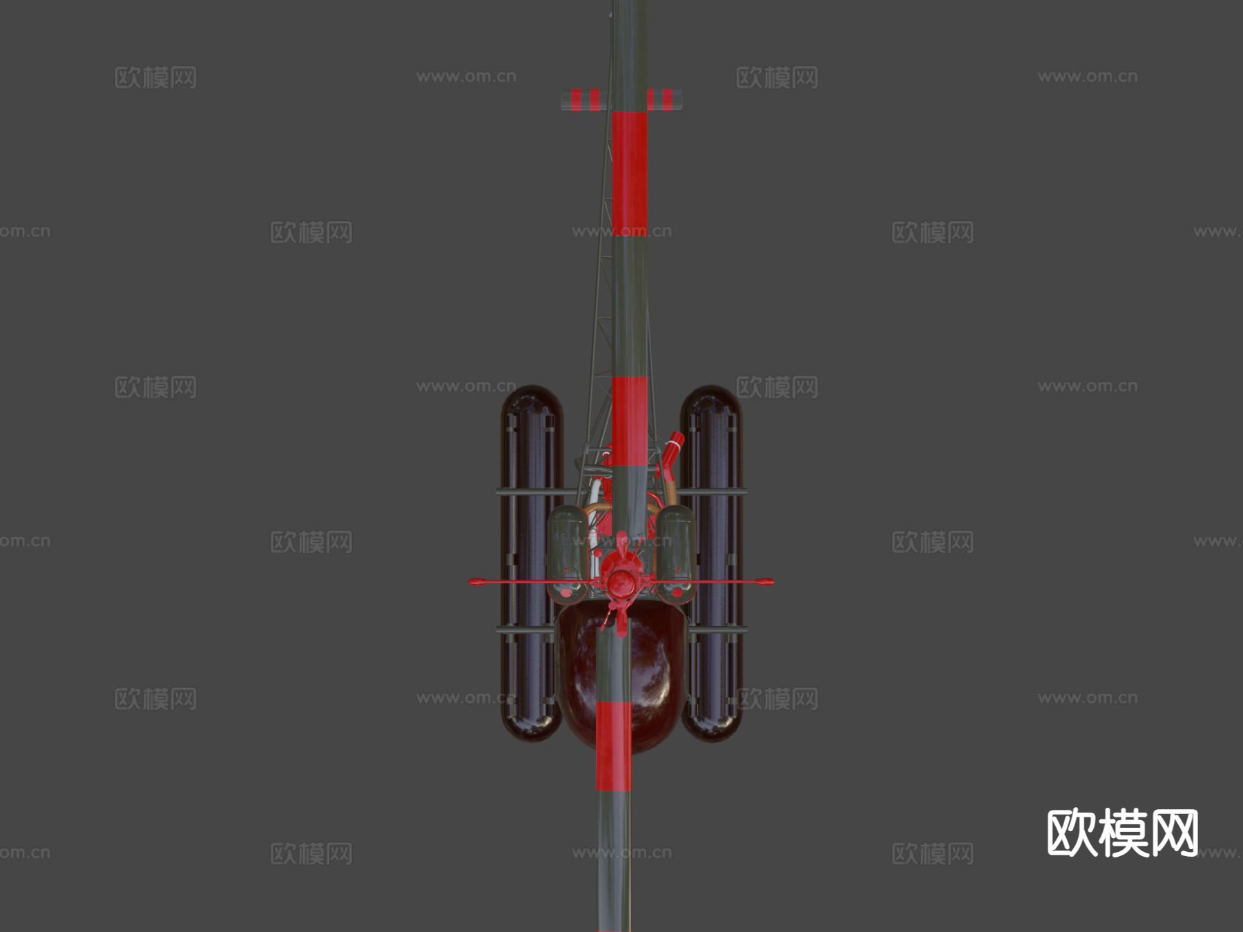 Bell47 飞机 直升机 侦察机3d模型