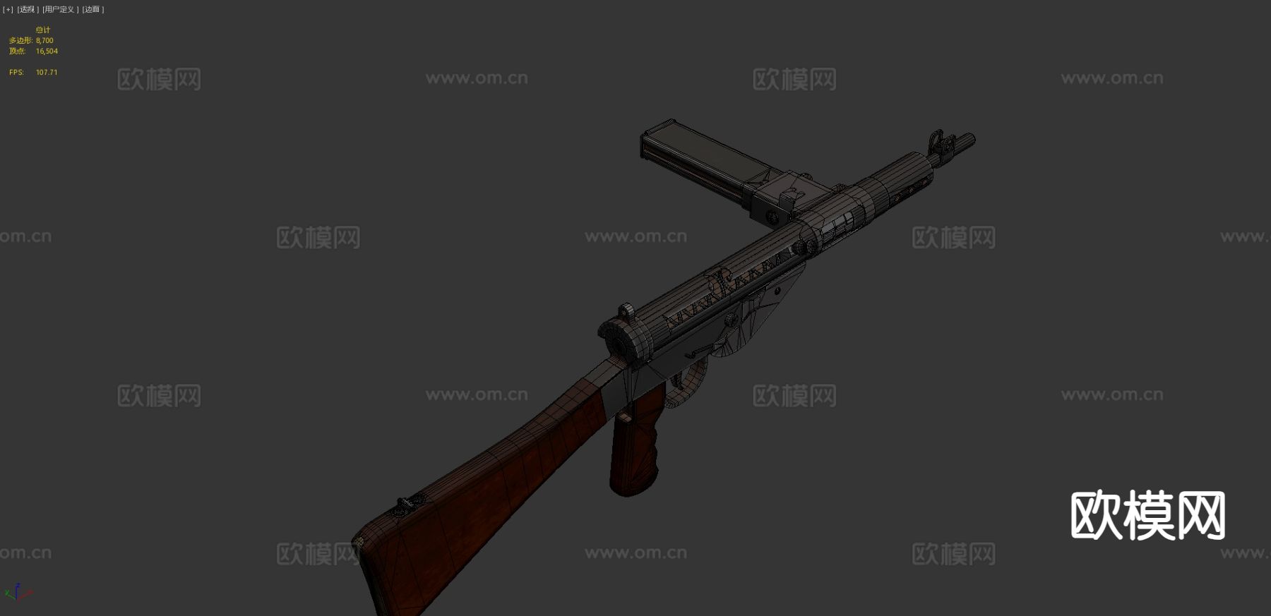 Sten MK-V 冲锋枪 枪支 枪械 武器3d模型