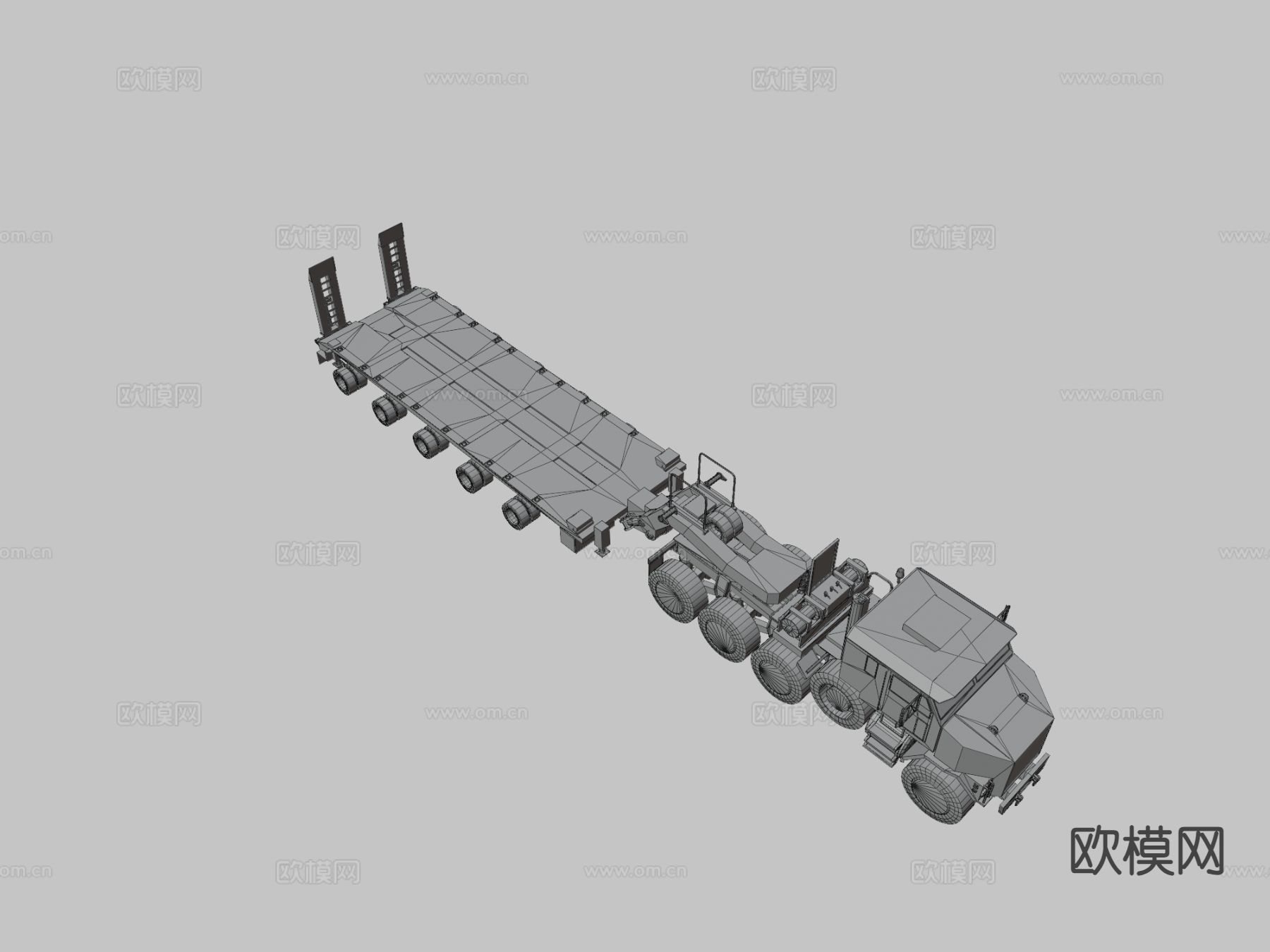 大卡车 运输车3d模型