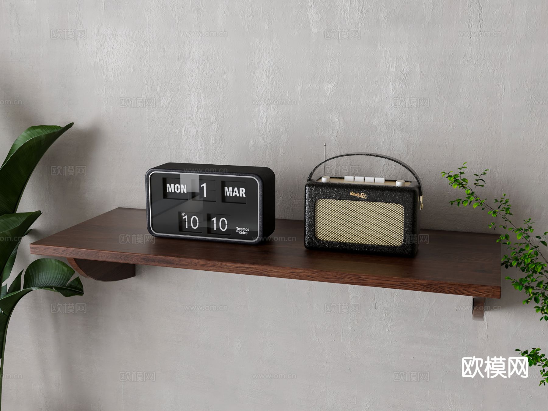 北欧收音机su模型下载（渲染图2）