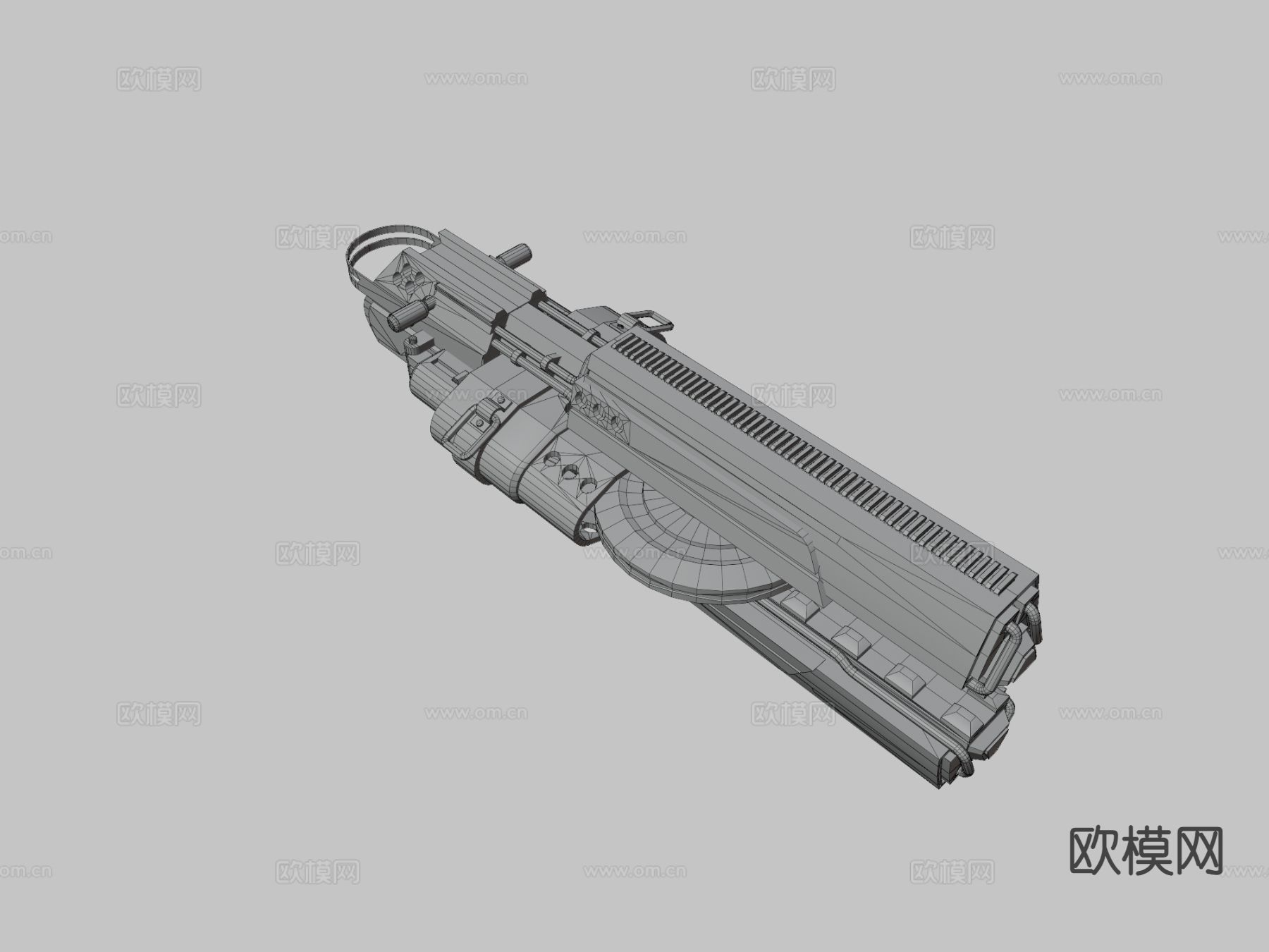 科幻手枪 游戏武器3d模型