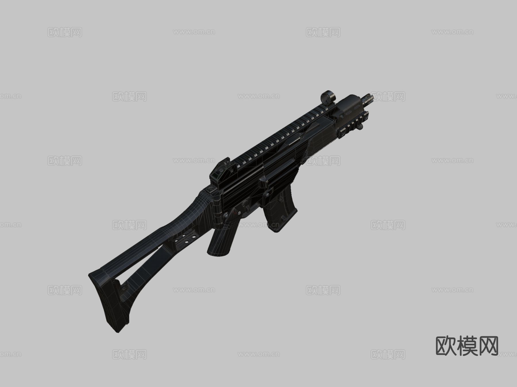 G36C 突击步枪 枪支 武器3d模型