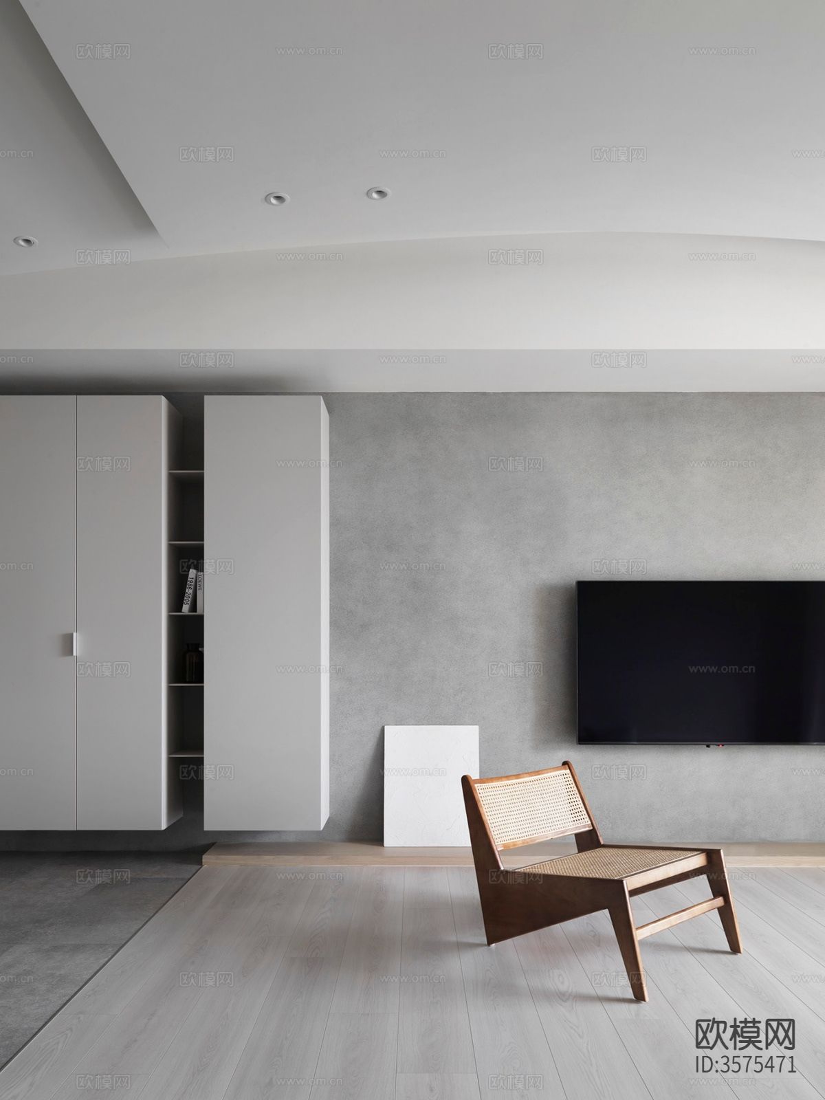 现代极简风客餐厅装修效果图下载（渲染图3）