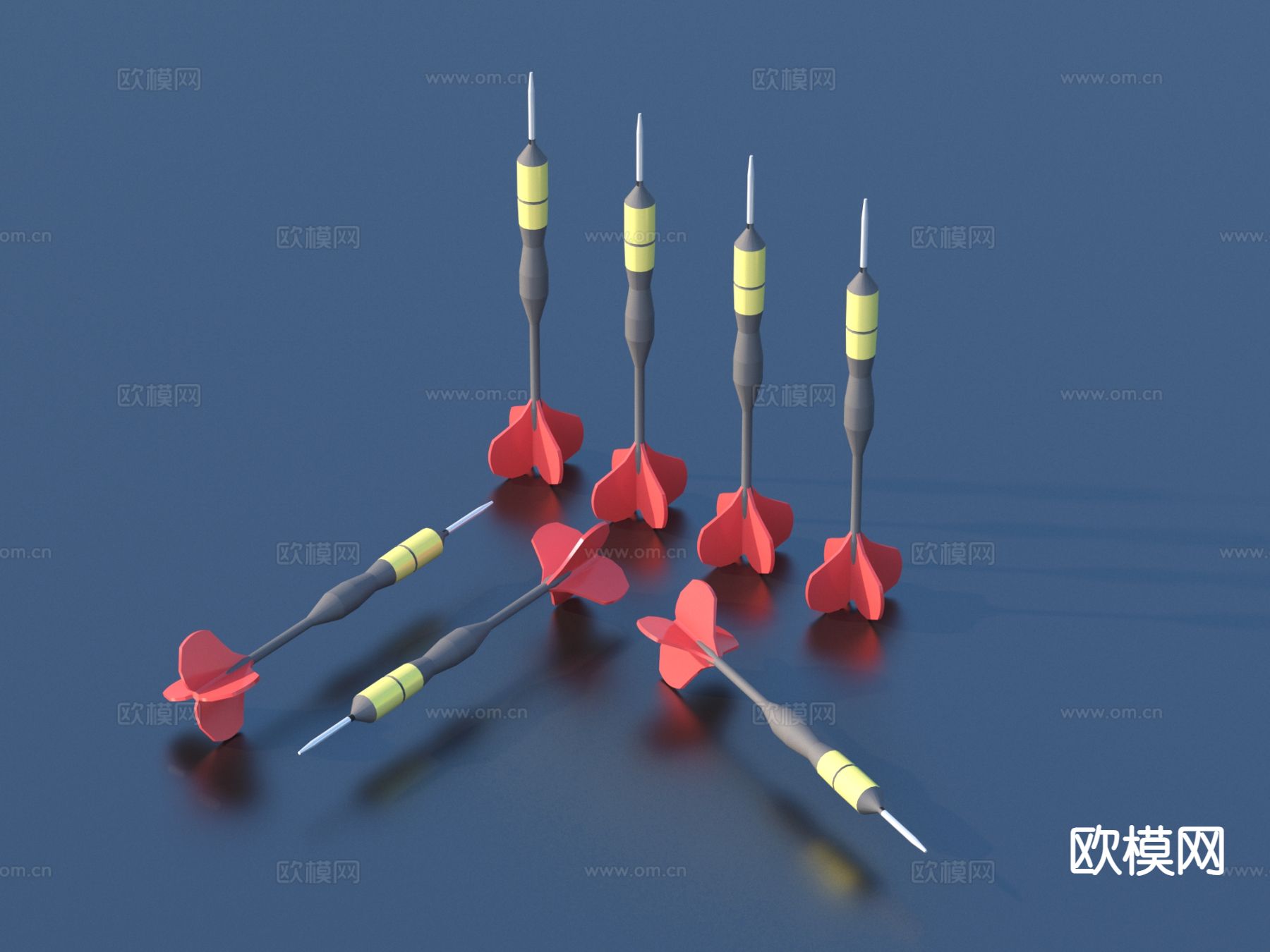 飞镖 游戏道具3d模型