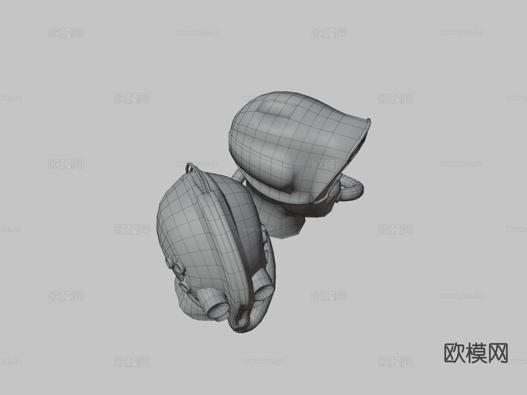 科幻化学头盔3d模型