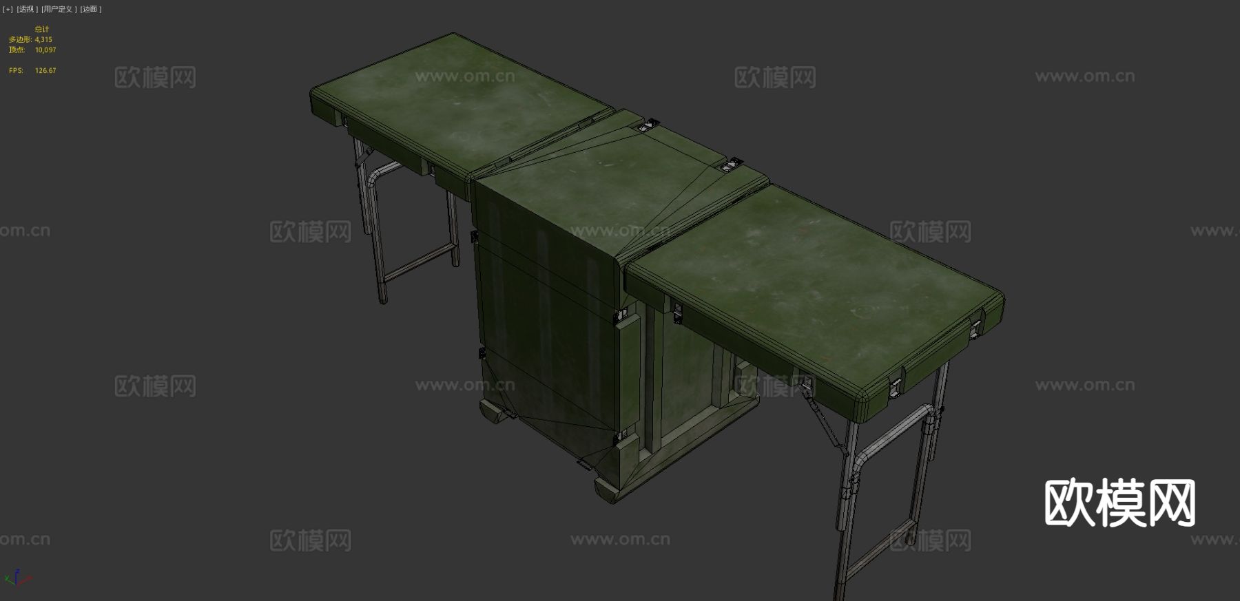 工作台 军事桌3d模型