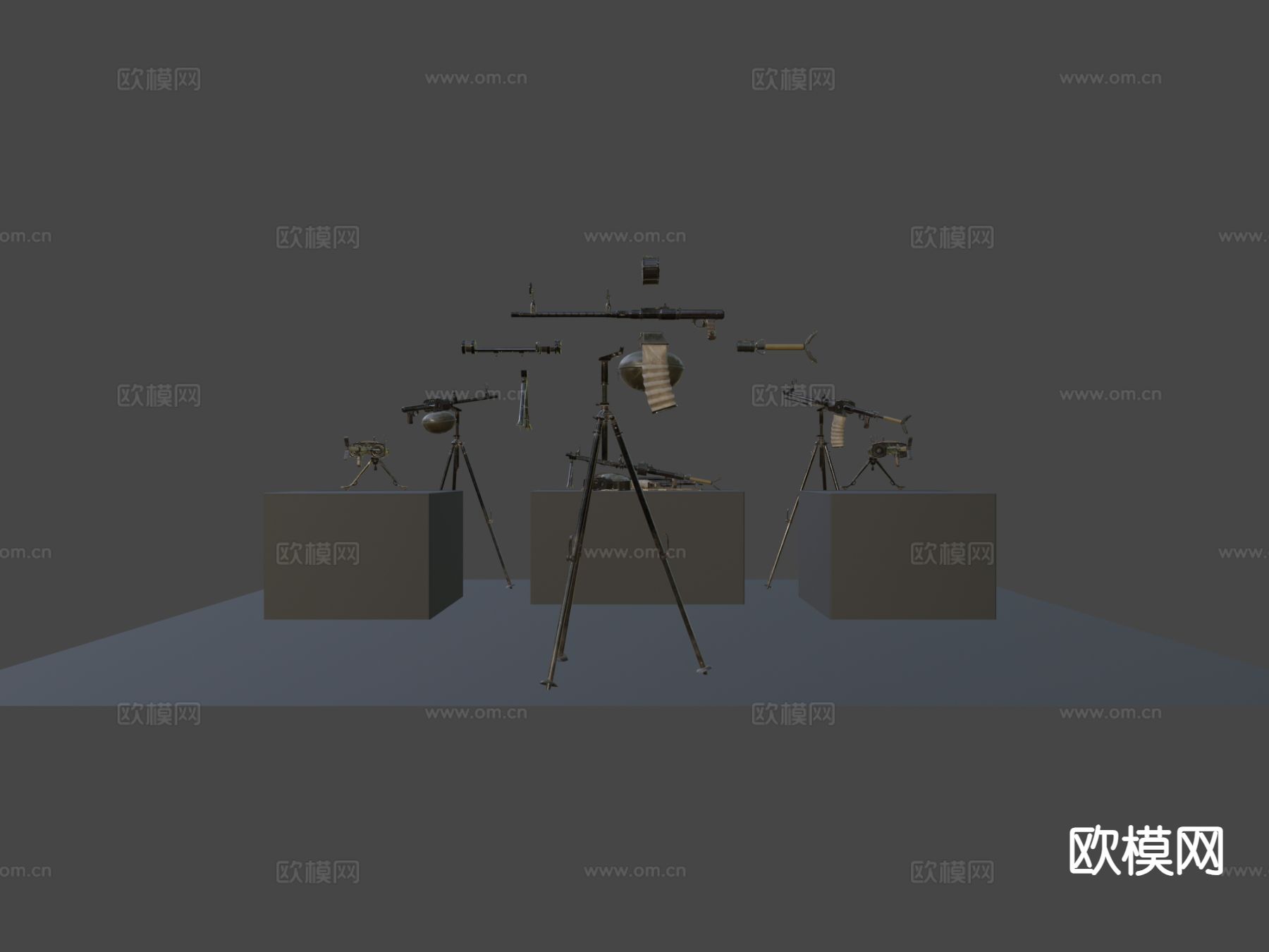 MG-15 重机枪 枪支 武器3d模型