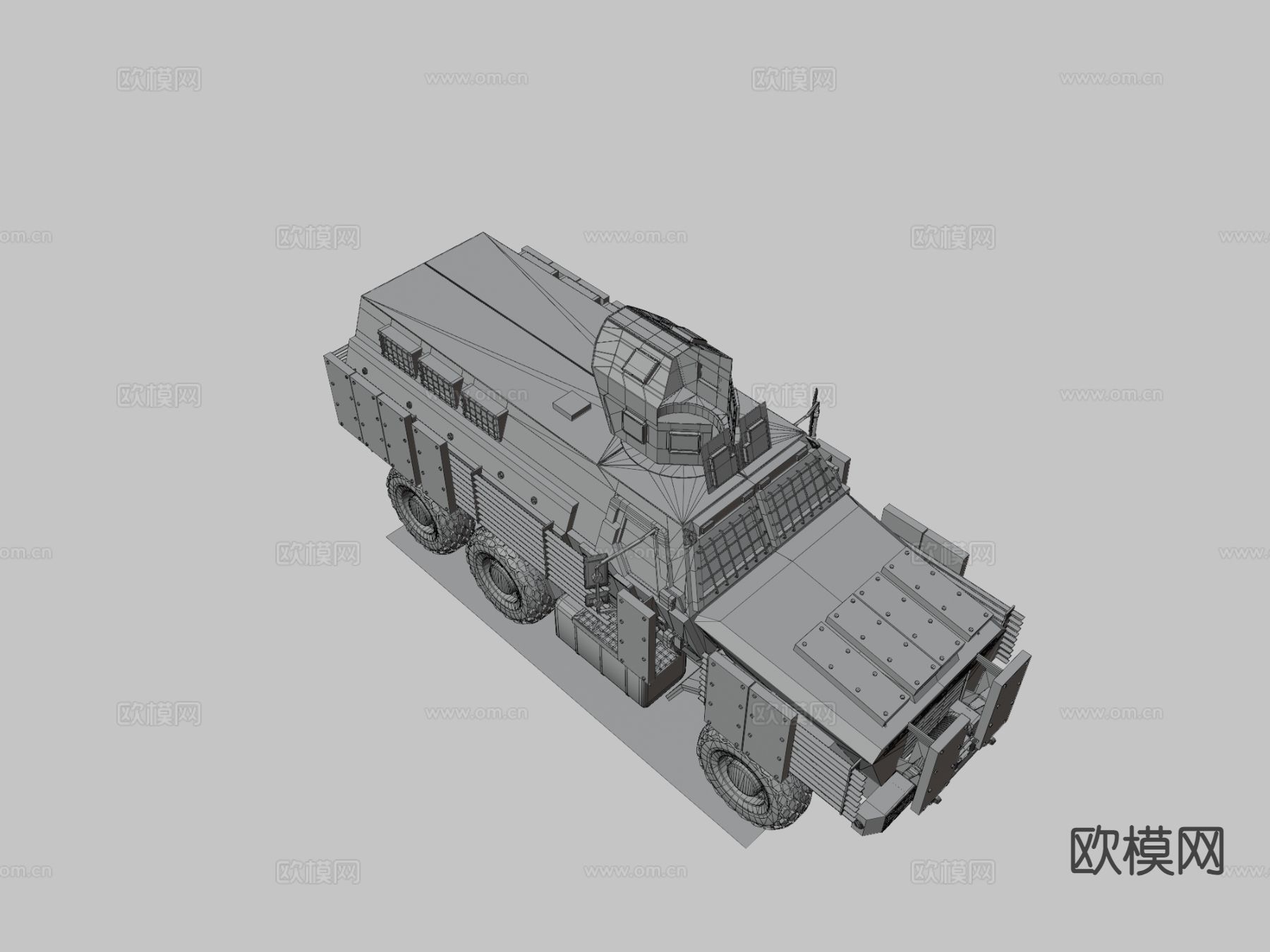 装甲车 军用车3d模型