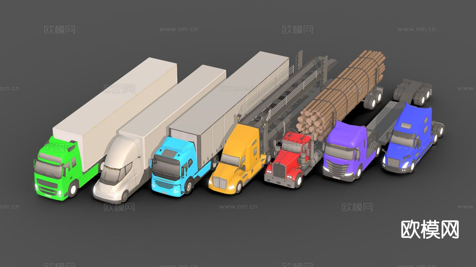 汽车 卡车 运输车3d模型