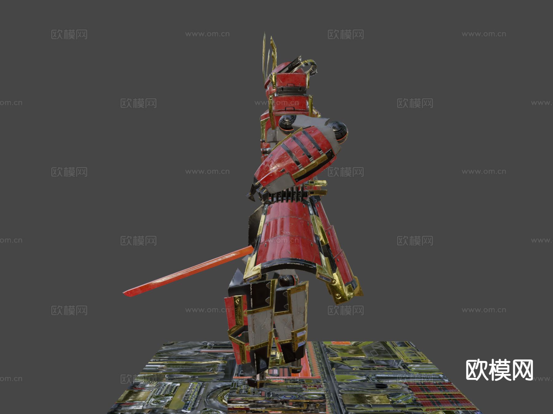 日式武士机甲3d模型