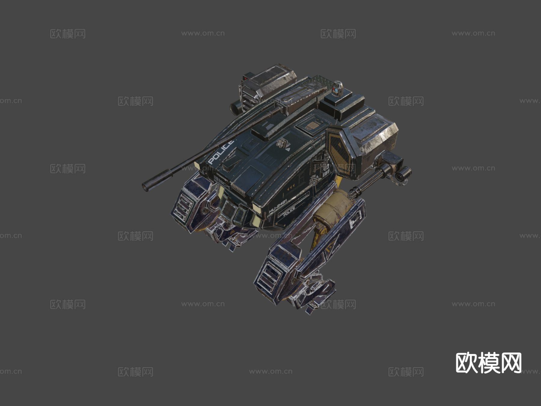 动画机甲 侦察机甲 游戏道具3d模型下载（渲染图8）