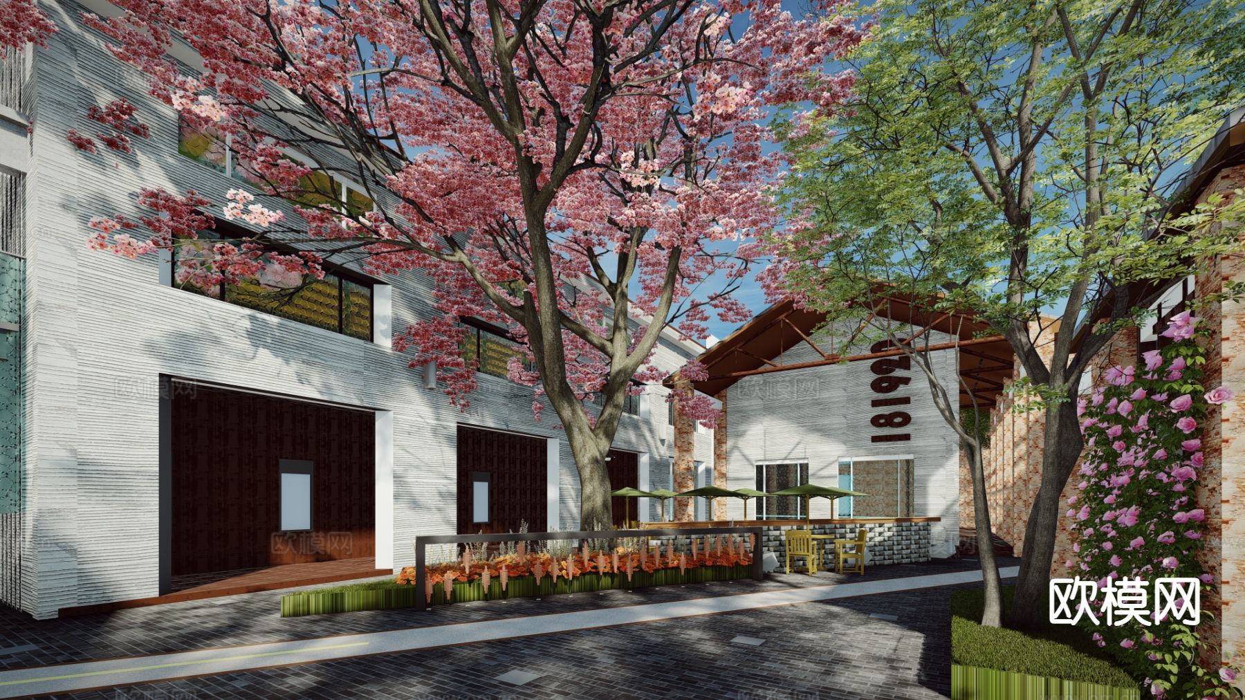 废弃工厂遗址 厂房仓库su模型下载（渲染图3）