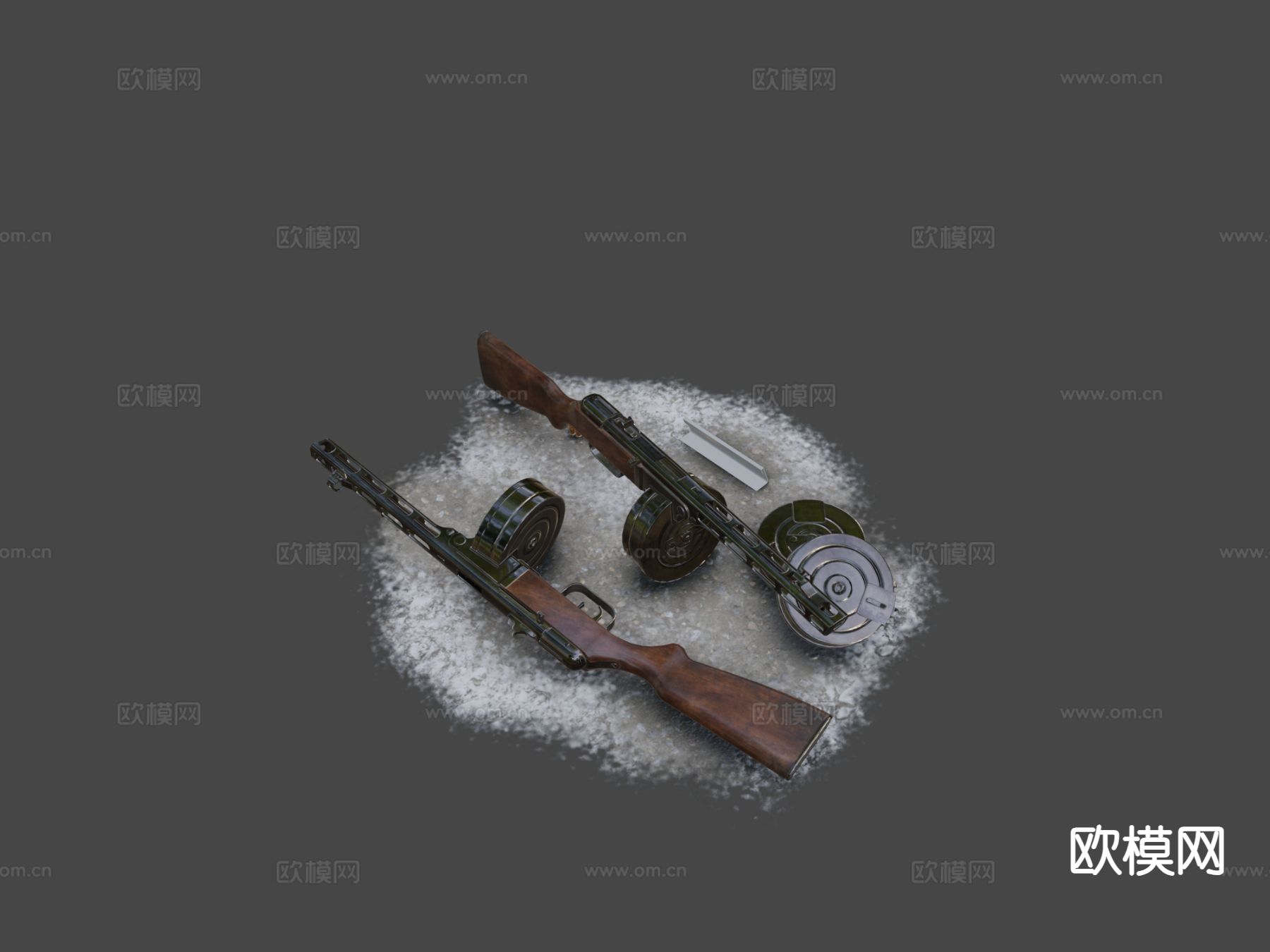 PPSH 41冲锋枪3d模型