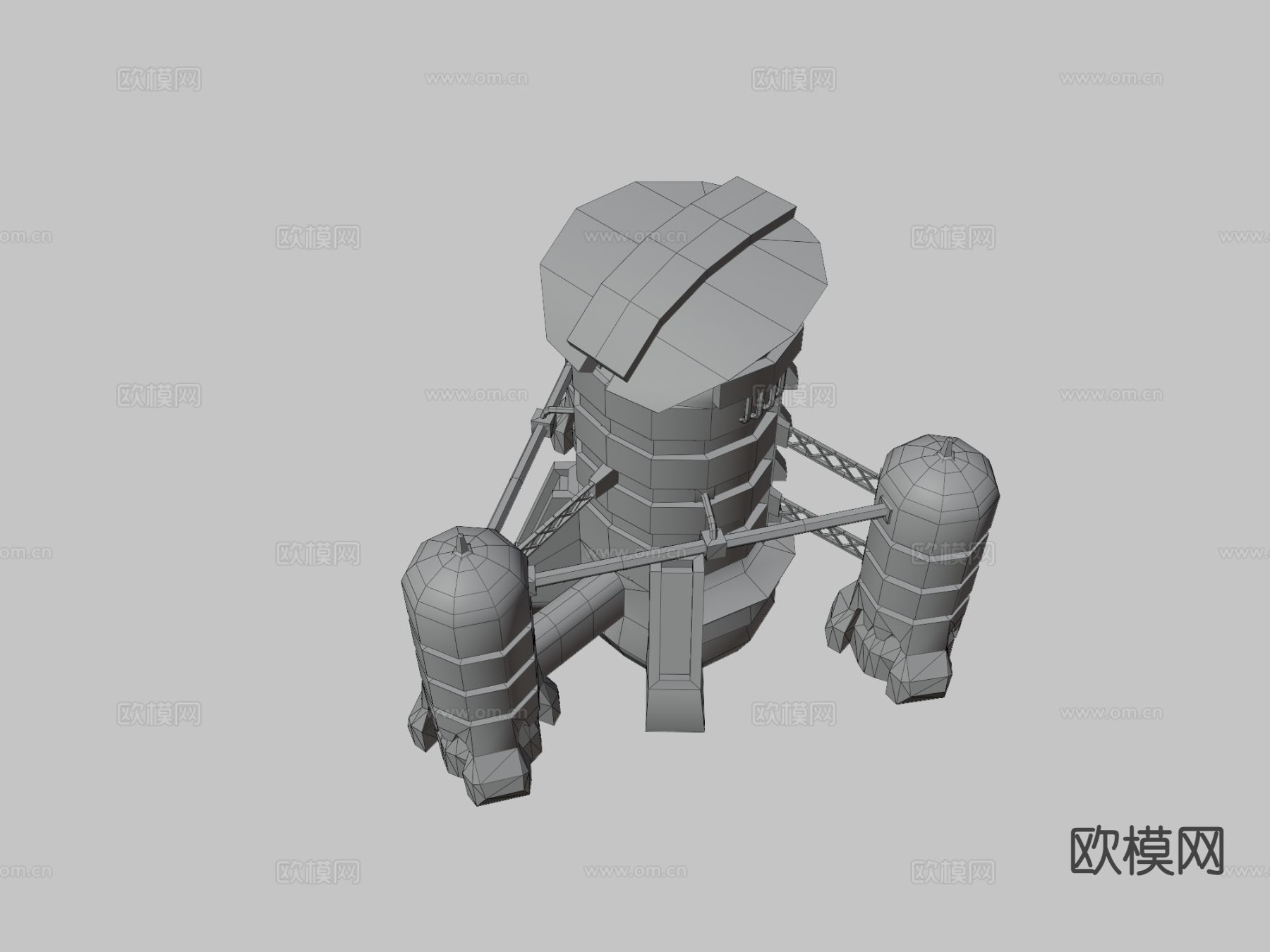 科幻建筑 储存设施3d模型