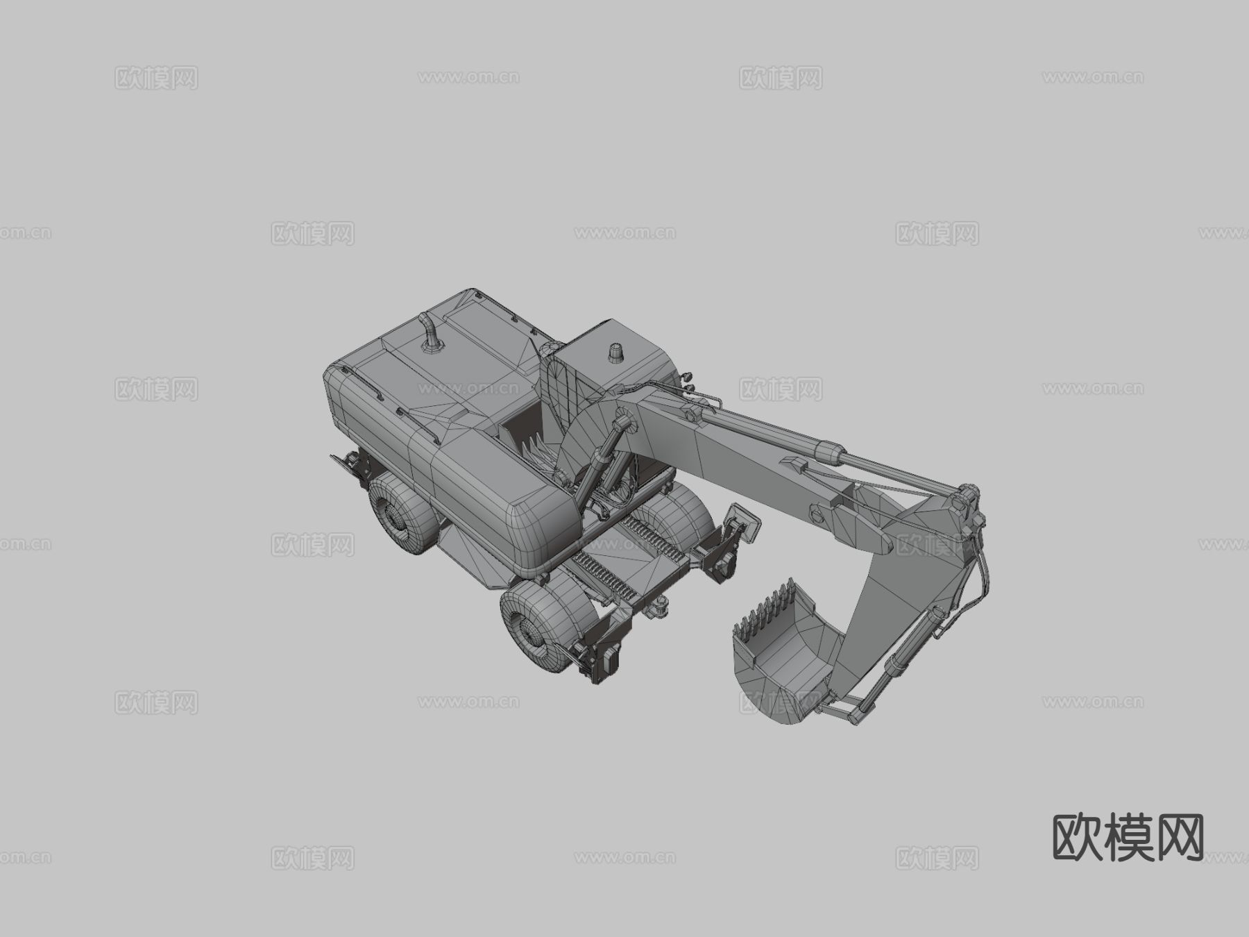 挖掘机卡车3d模型