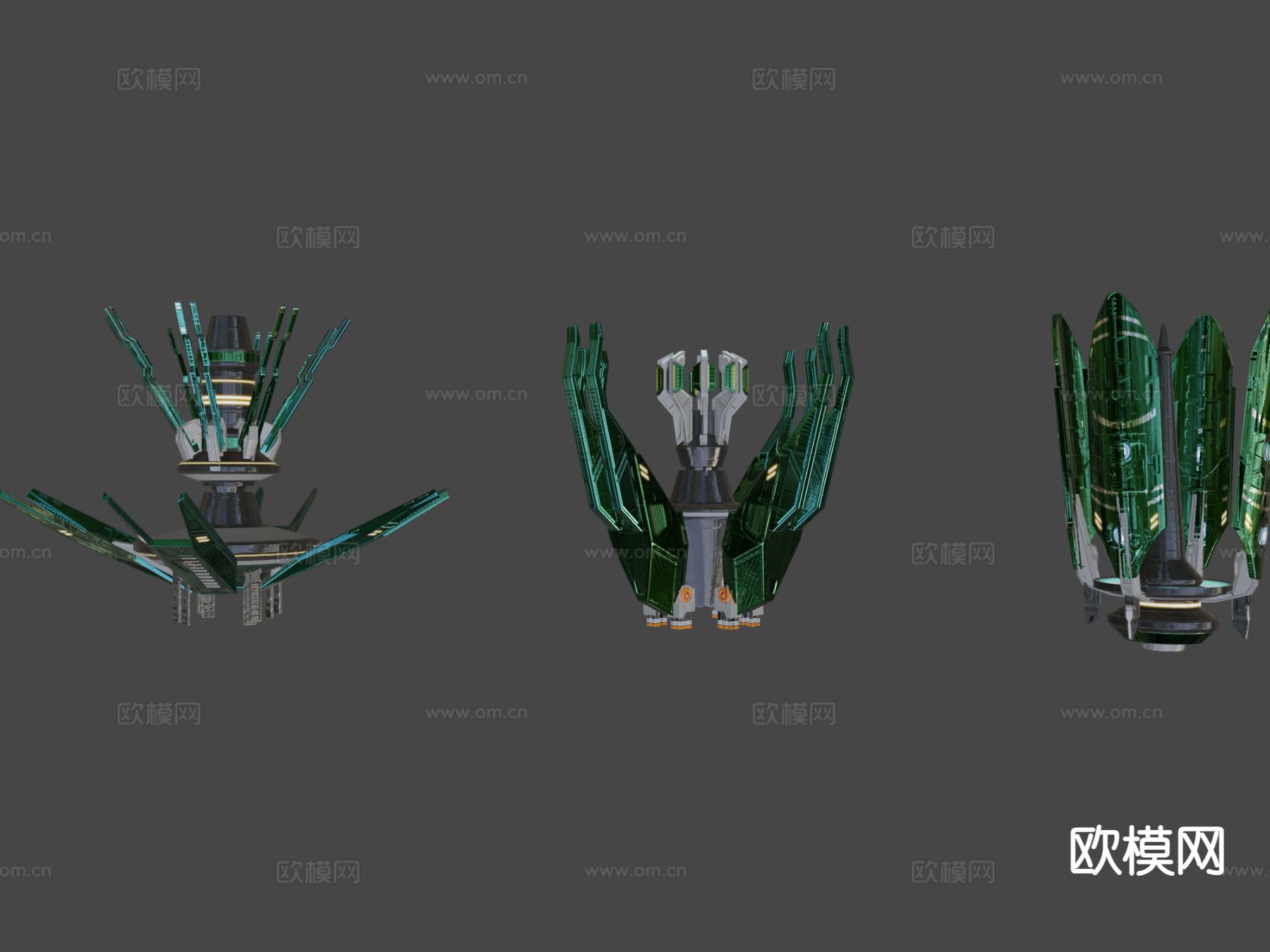 科幻战斗机3d模型