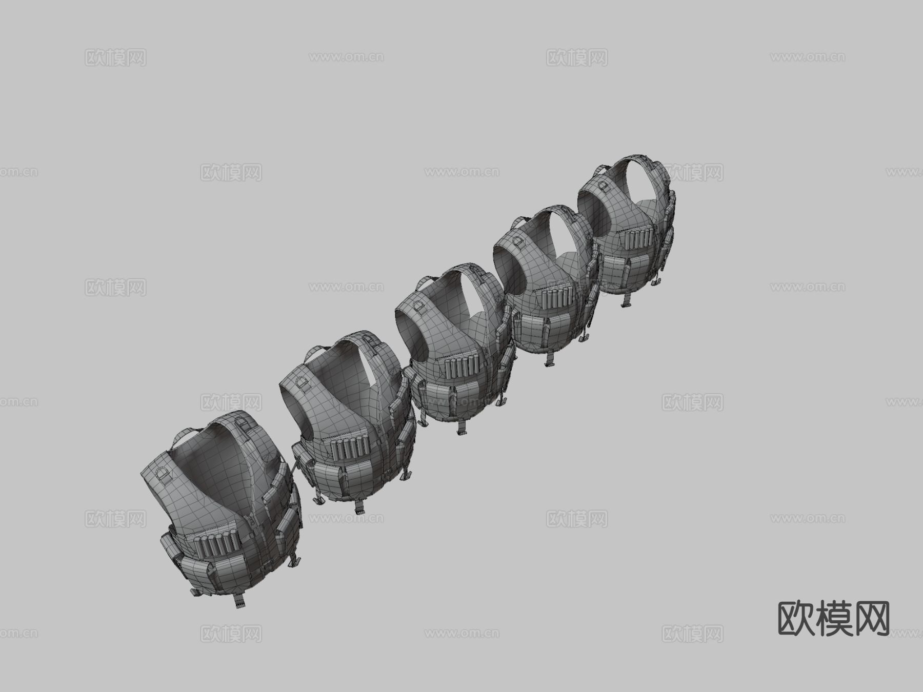 战术背心 防弹衣3d模型