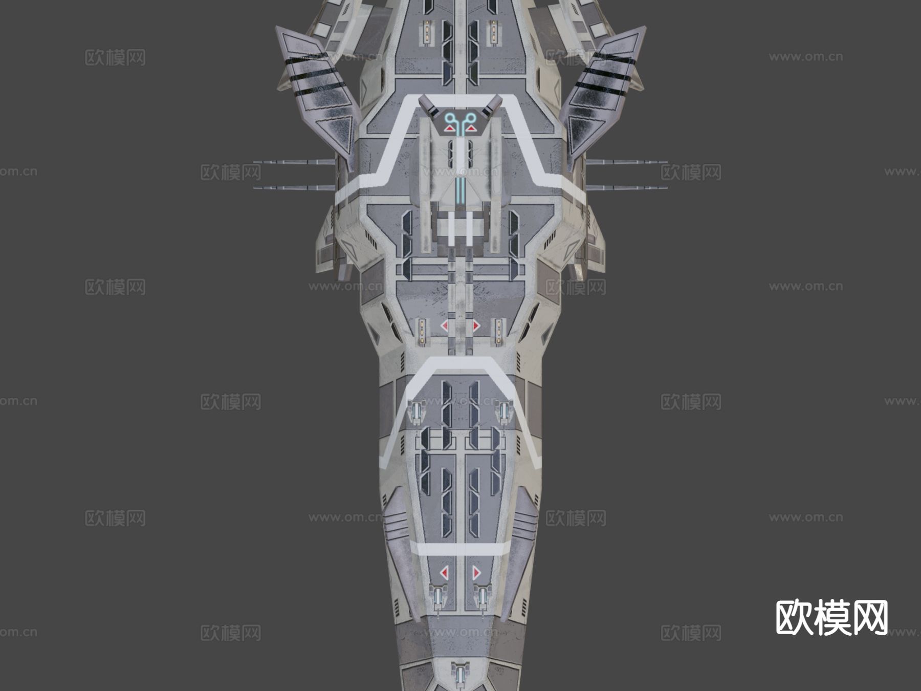 太空船战舰3d模型