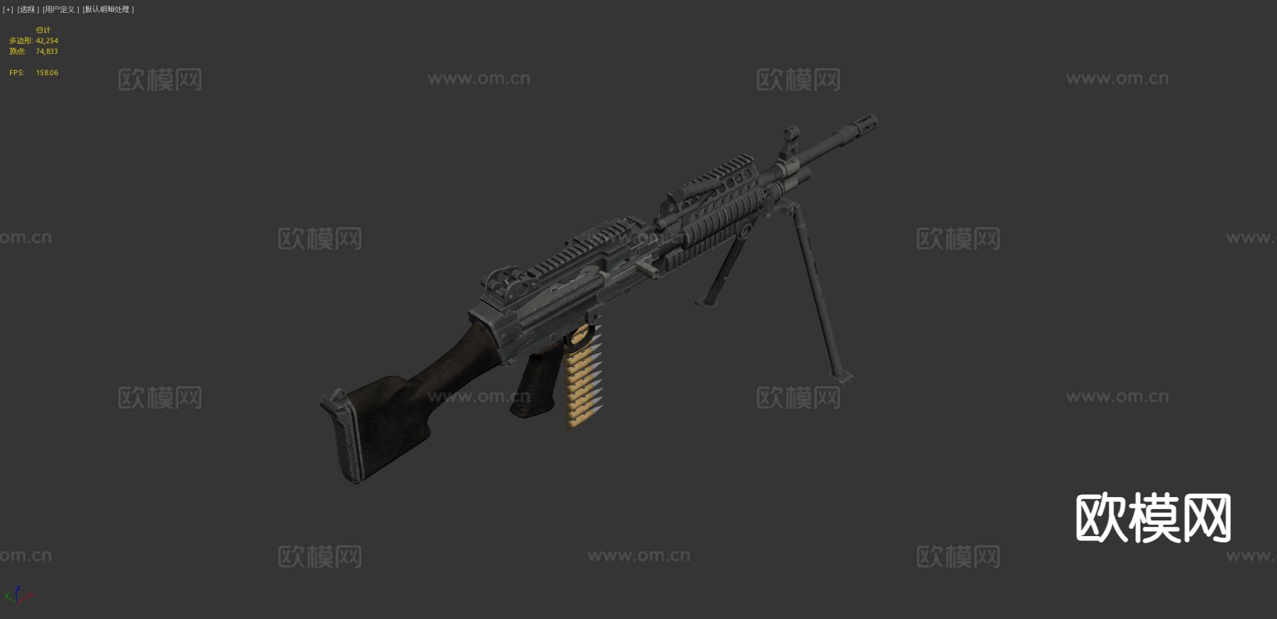 Mk48机关枪3d模型