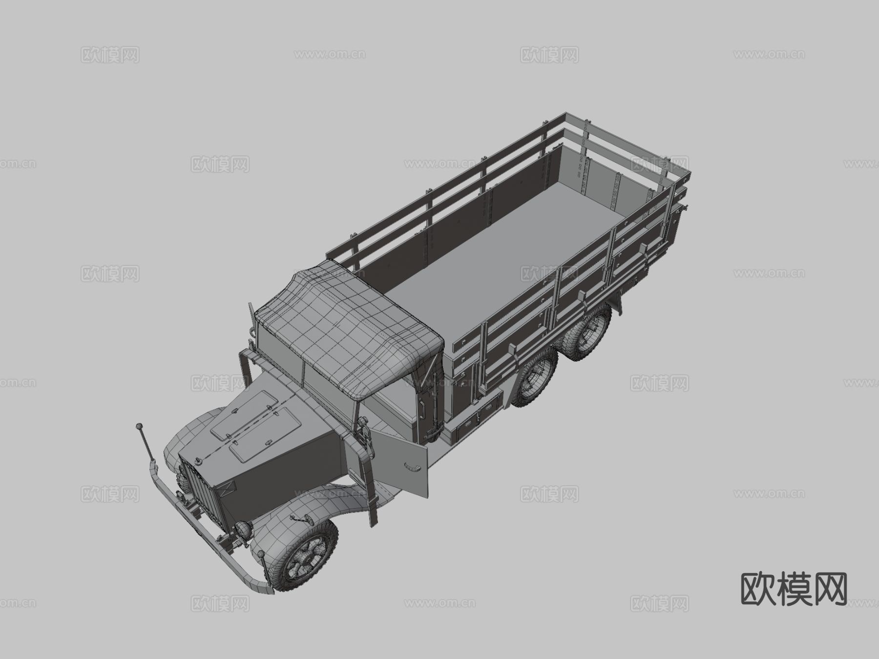 德国军用卡车 汽车3d模型