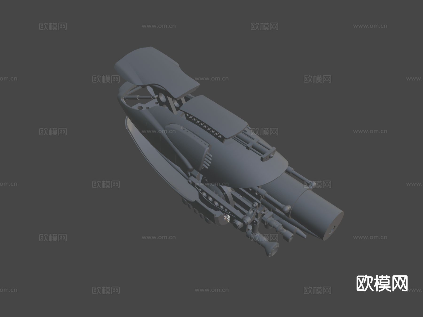 概念手枪 科幻枪支 游戏道具3d模型