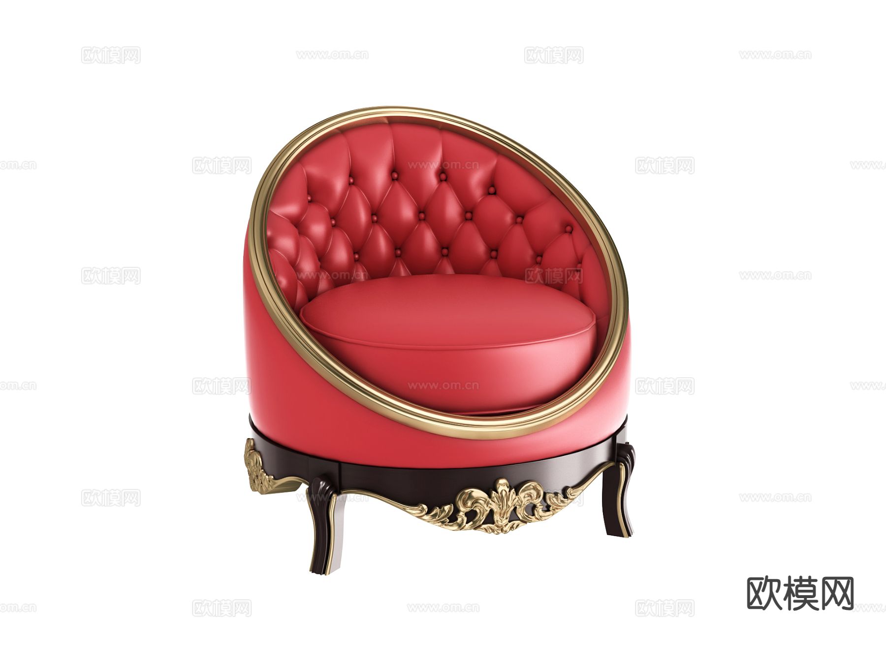 简欧休闲沙发3d模型下载