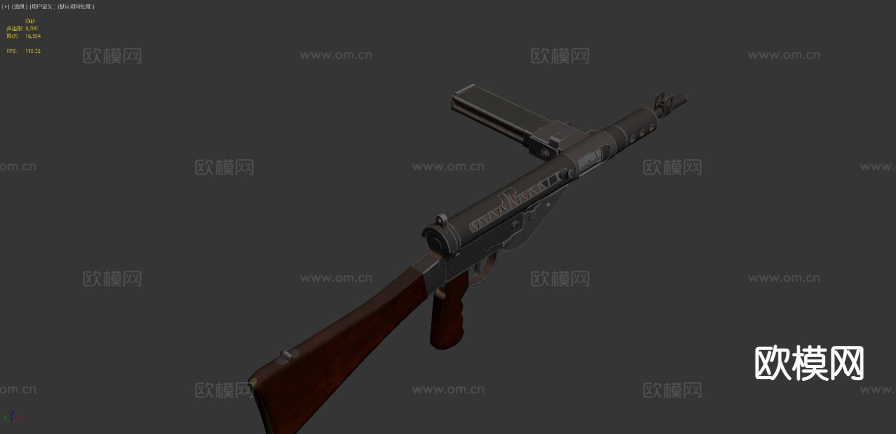 Sten MK-V 冲锋枪 枪支 枪械 武器3d模型