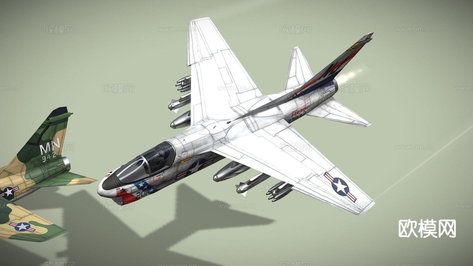 飞机 战斗机3d模型下载（渲染图1）