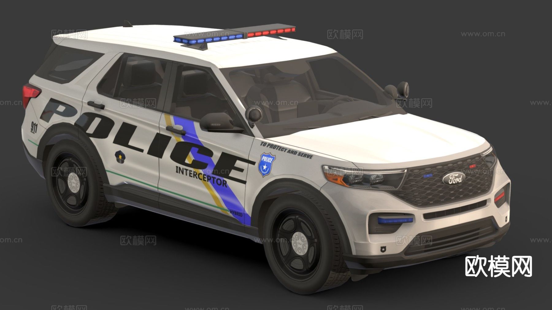 汽车 警车3d模型