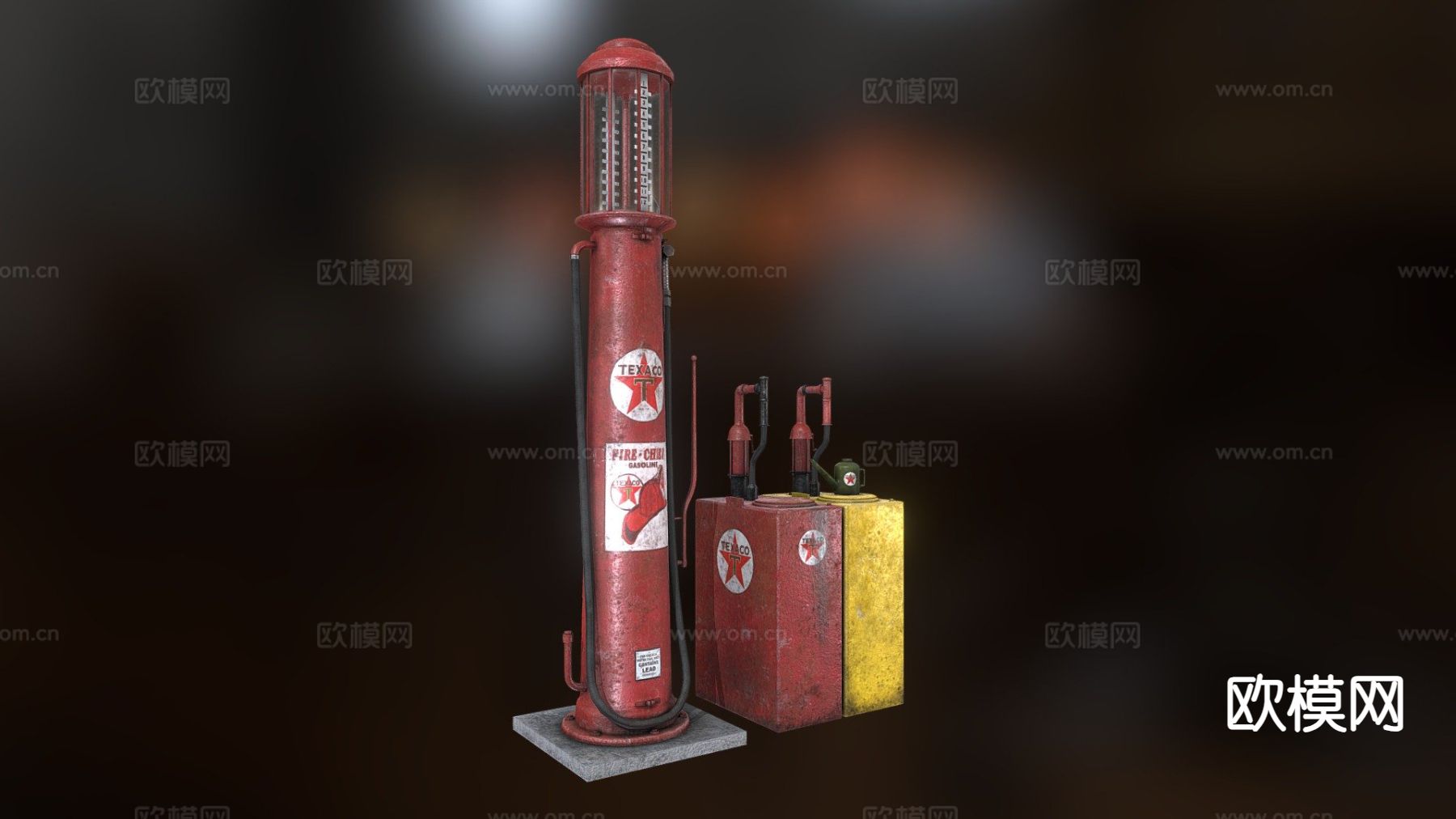 燃气泵 油泵站3d模型下载（渲染图1）