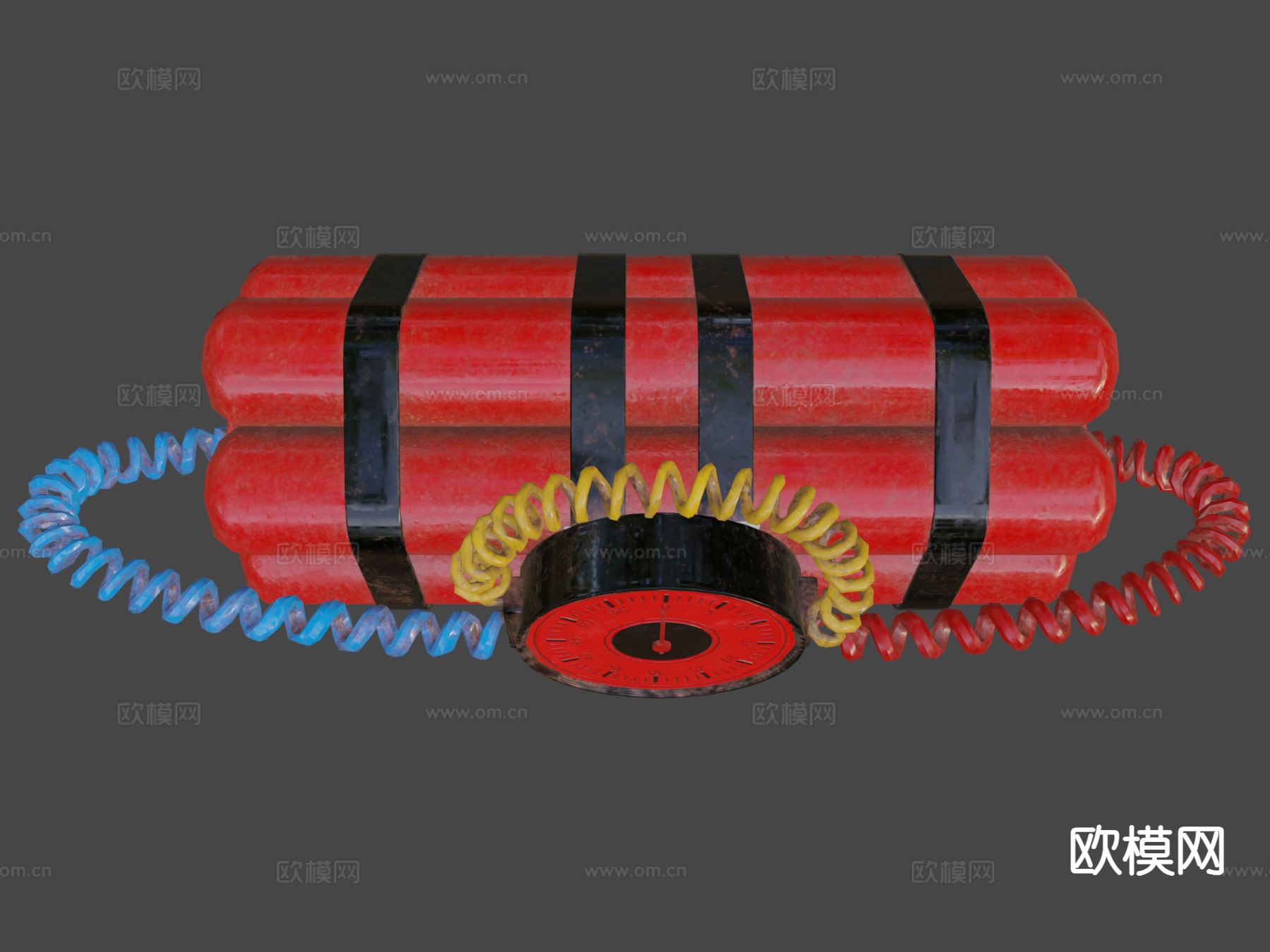 定时炸弹 武器3d模型