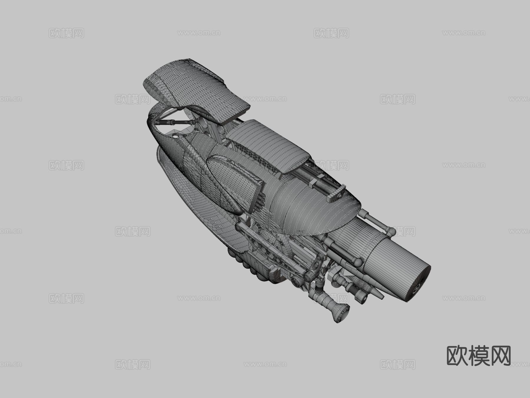 概念手枪 科幻枪支 游戏道具3d模型