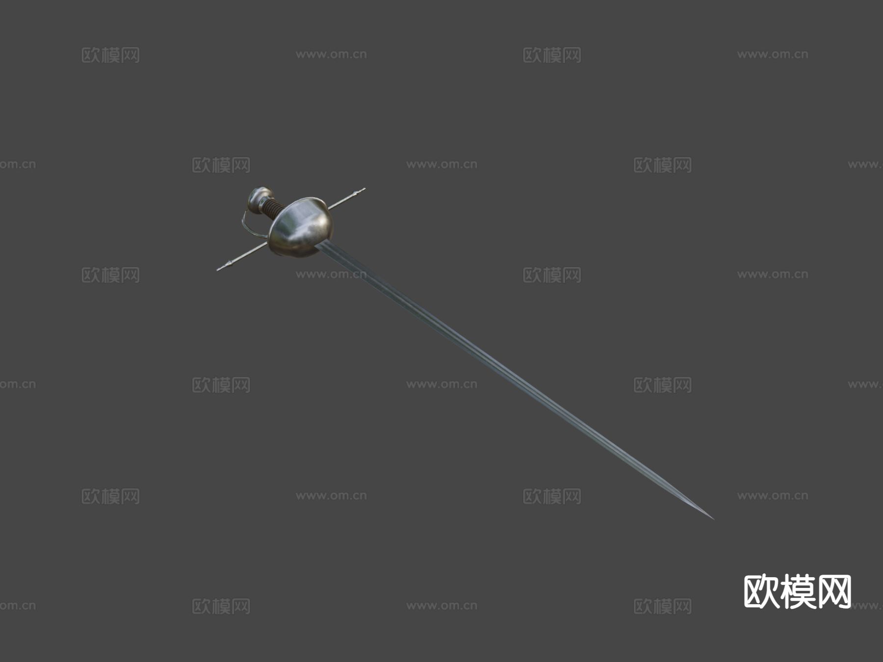 西班牙杯柄刺剑3d模型