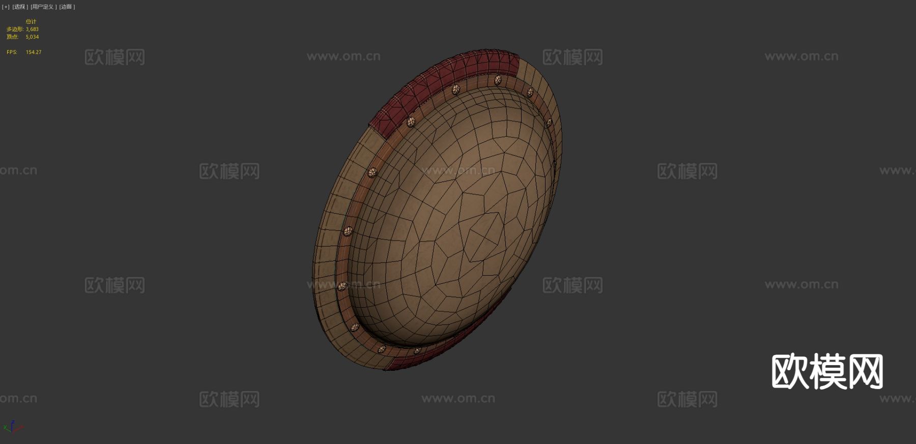 斯巴达盾牌3d模型