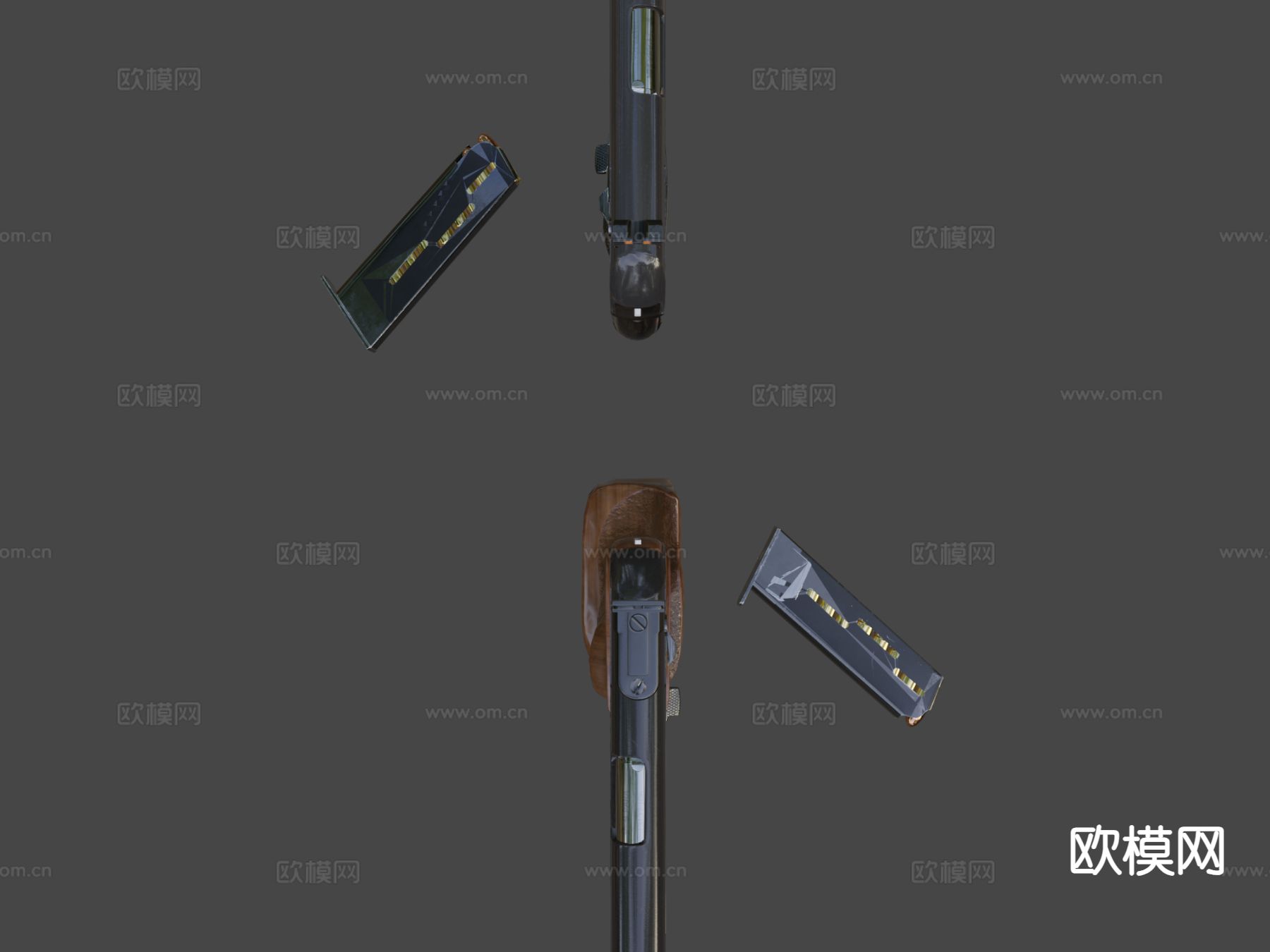 P9s手枪3d模型下载（渲染图7）