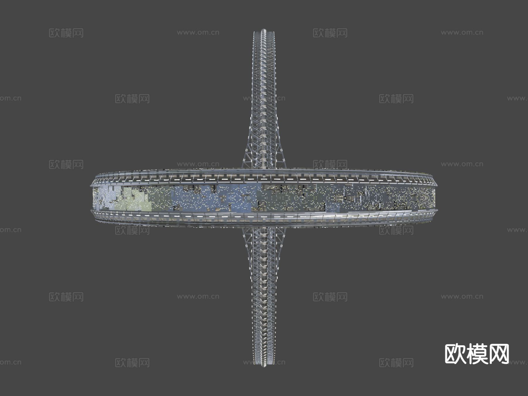 太空站 发电站3d模型