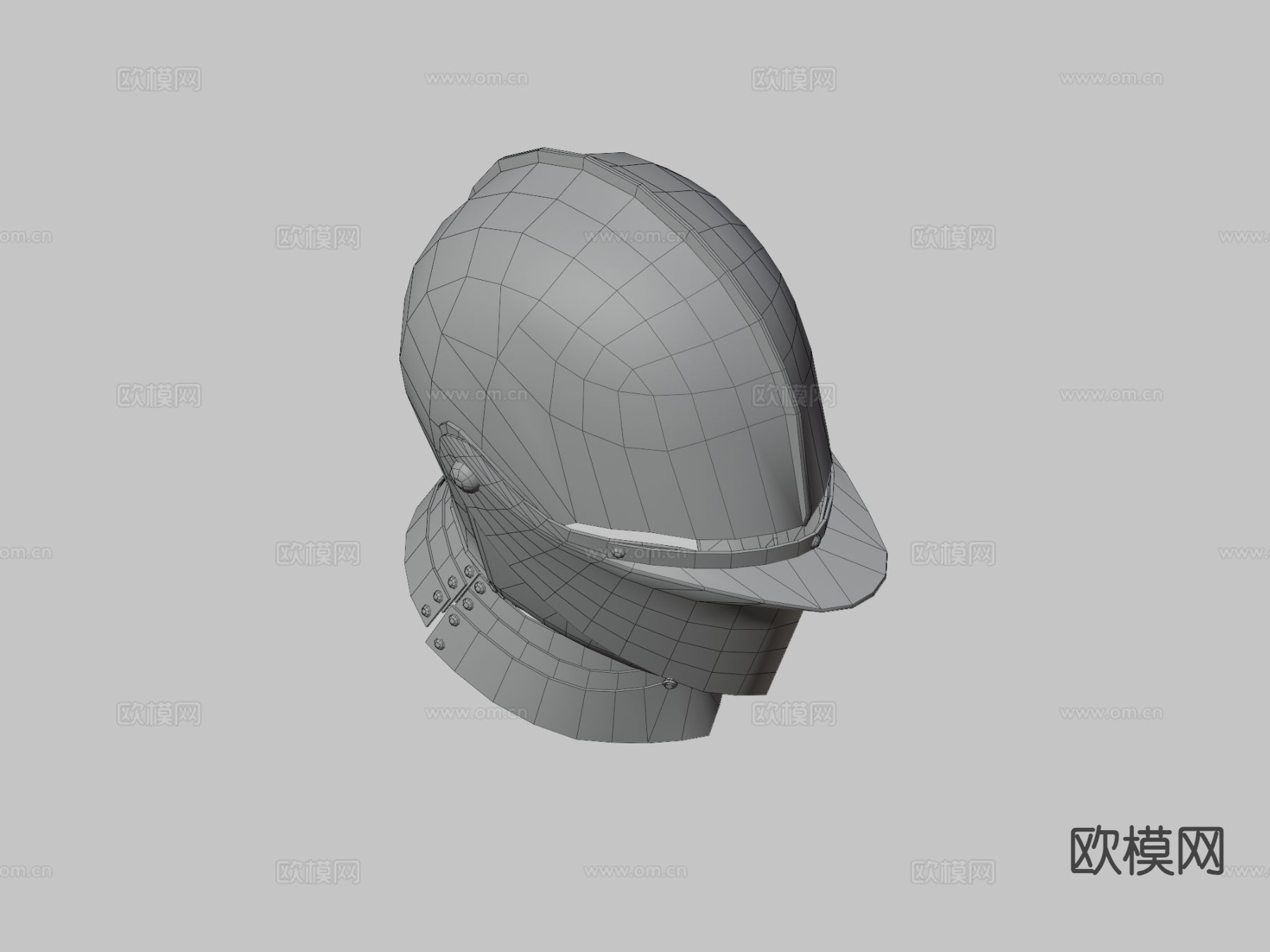 欧式头盔 中世纪头盔3d模型