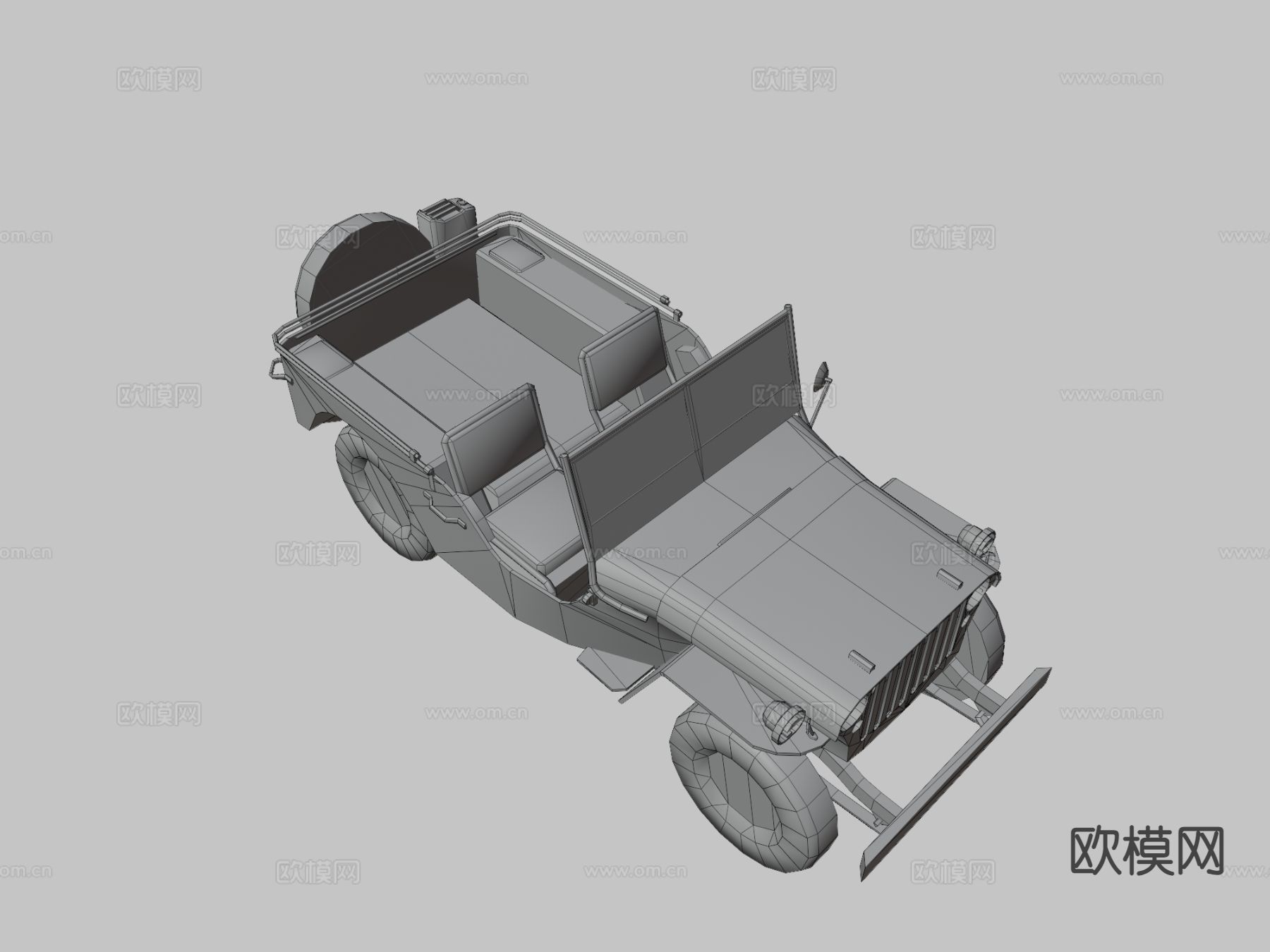 敞篷车 破旧汽车3d模型