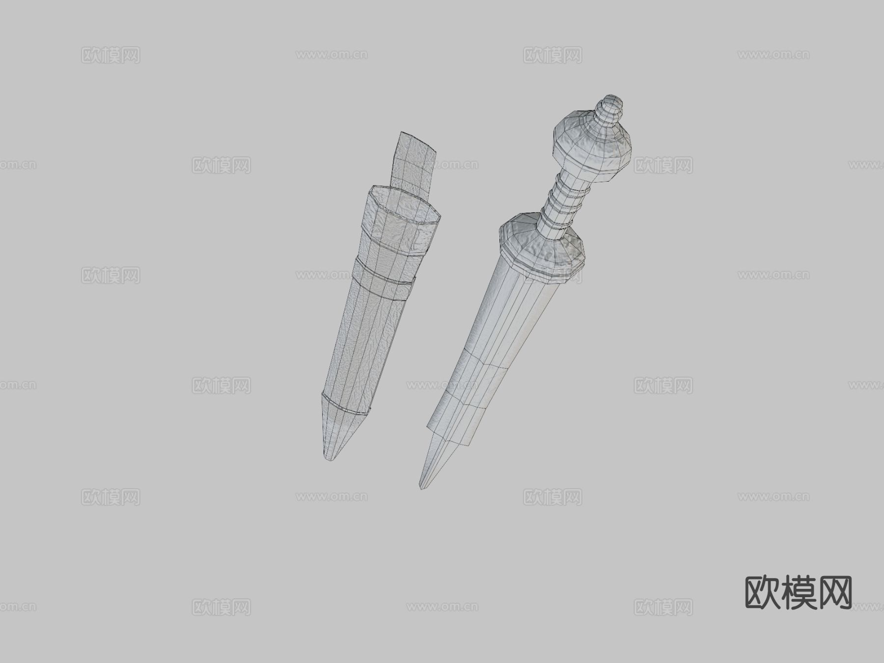 罗马剑 短刀3d模型